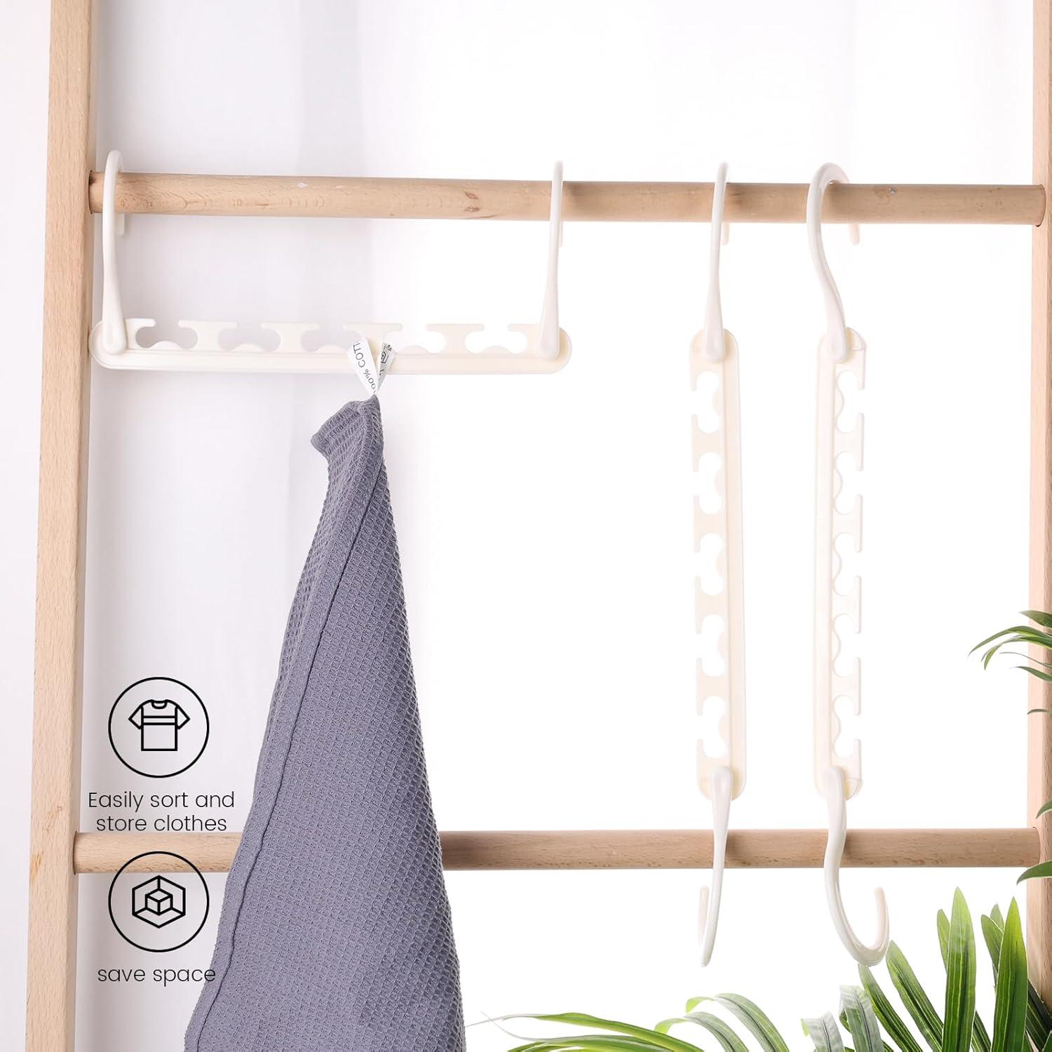 Perchas Ahorra Espacio HAKDAY 6PCS Plegables 23.6x10.9cm