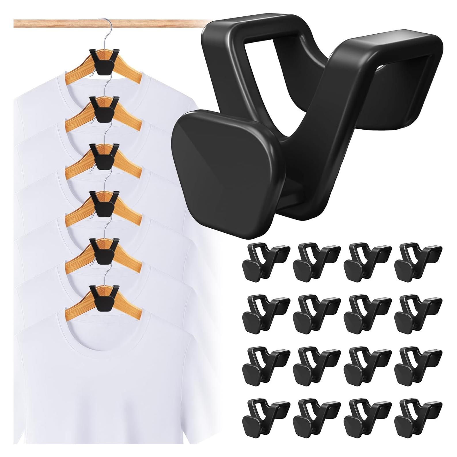 70 Ganchos Conectores Ahorra Espacio LIZMSIE Triangulares Negros