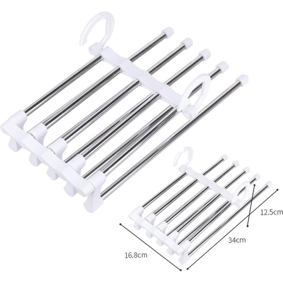 Perchas para Pantalones XHRING Acero Inoxidable 6 Capas