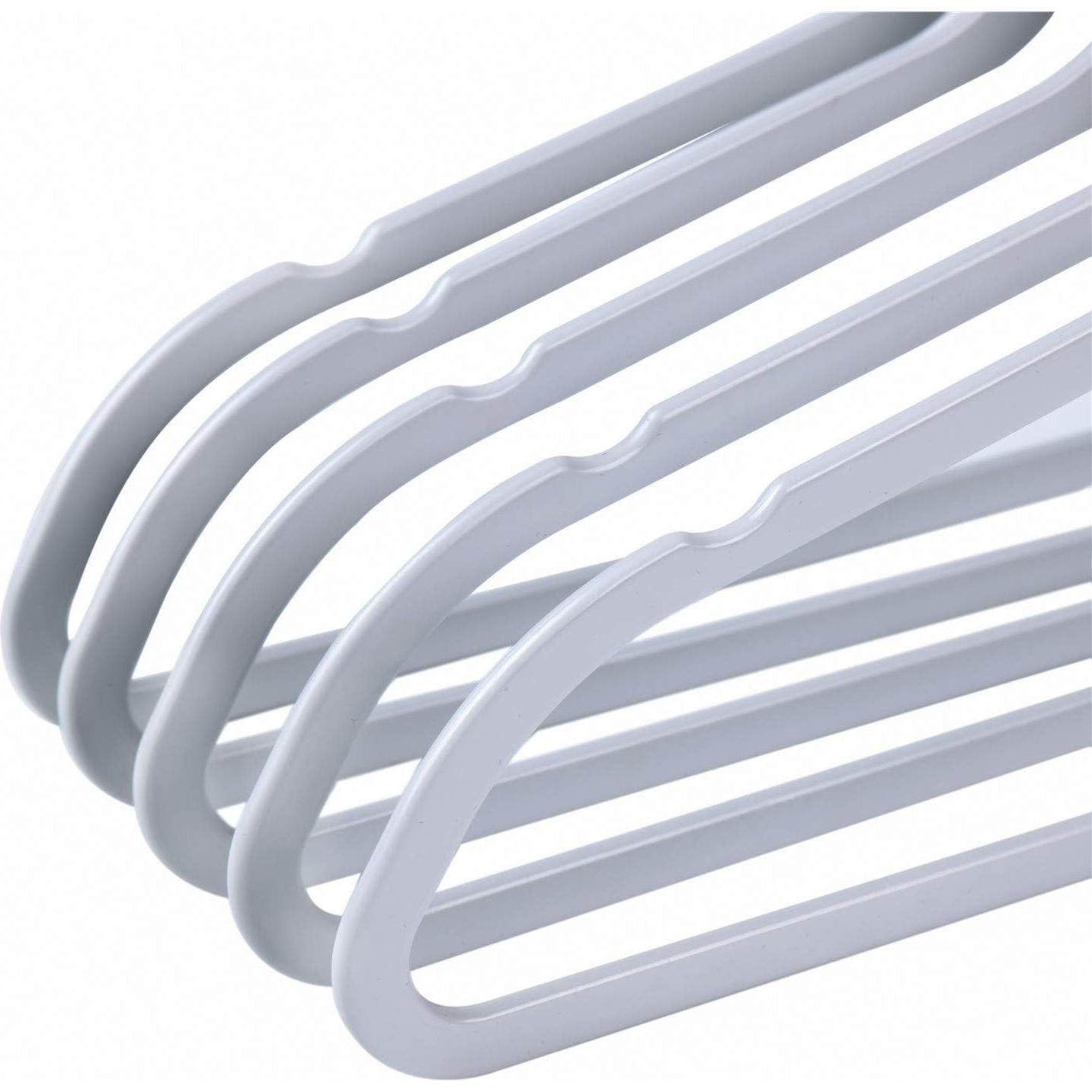 Juego de 50 Perchas de Plástico Quality Hangers Gris 44.5cm
