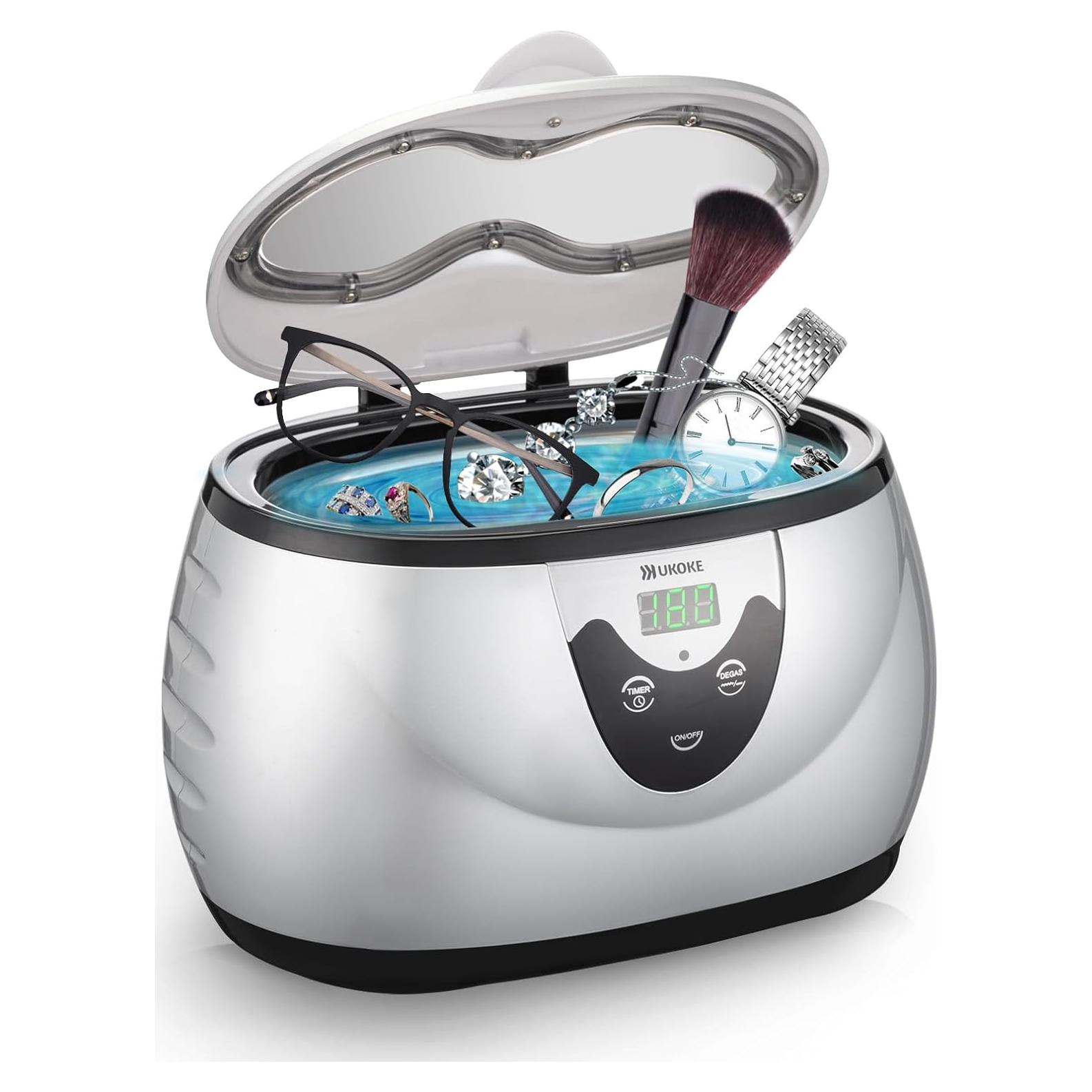 Limpiadora Ultrasónica Ukoke 3800S 600ml Plata con Temporizador