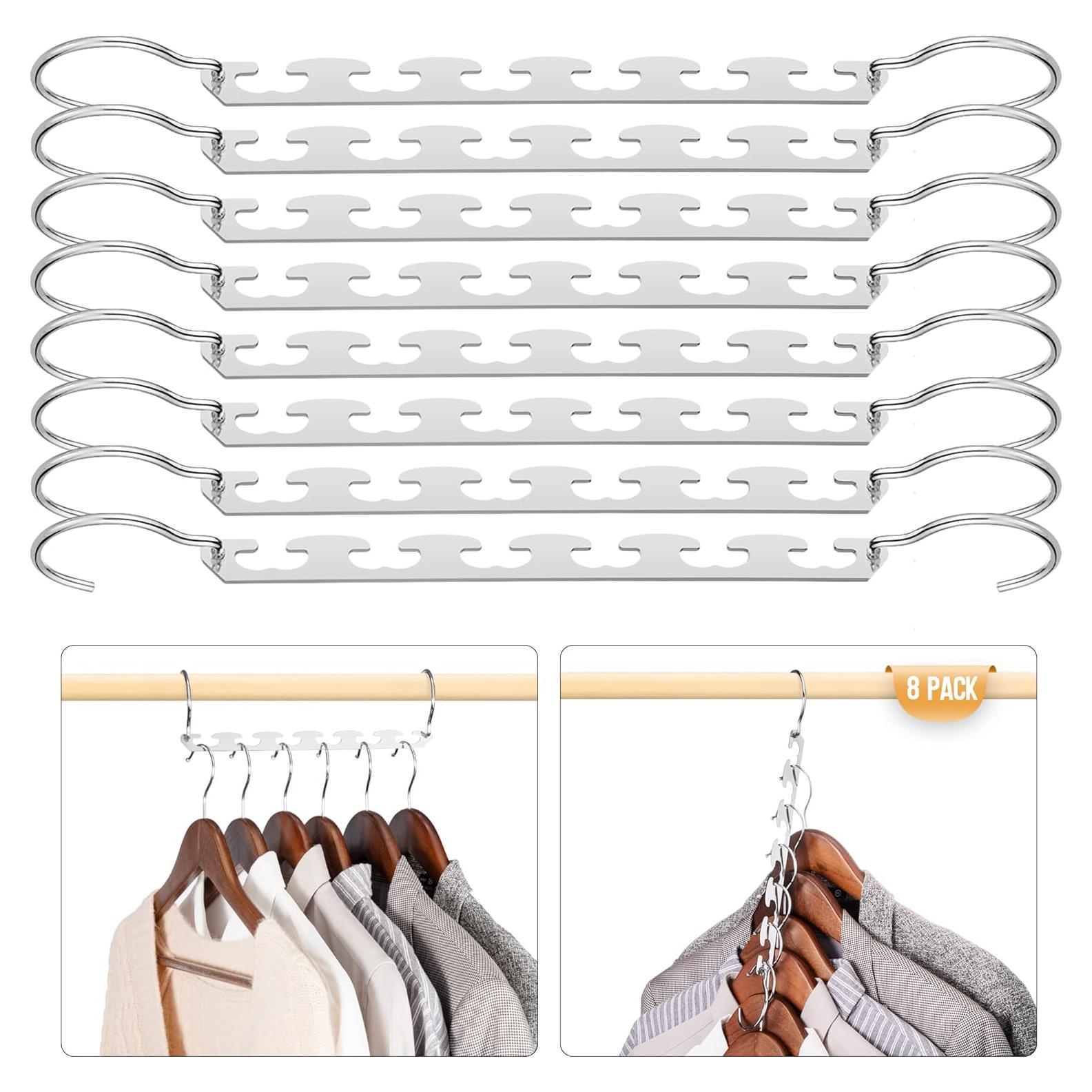 Perchas Mágicas de Acero Inoxidable HOUSE DAY 8 Pack