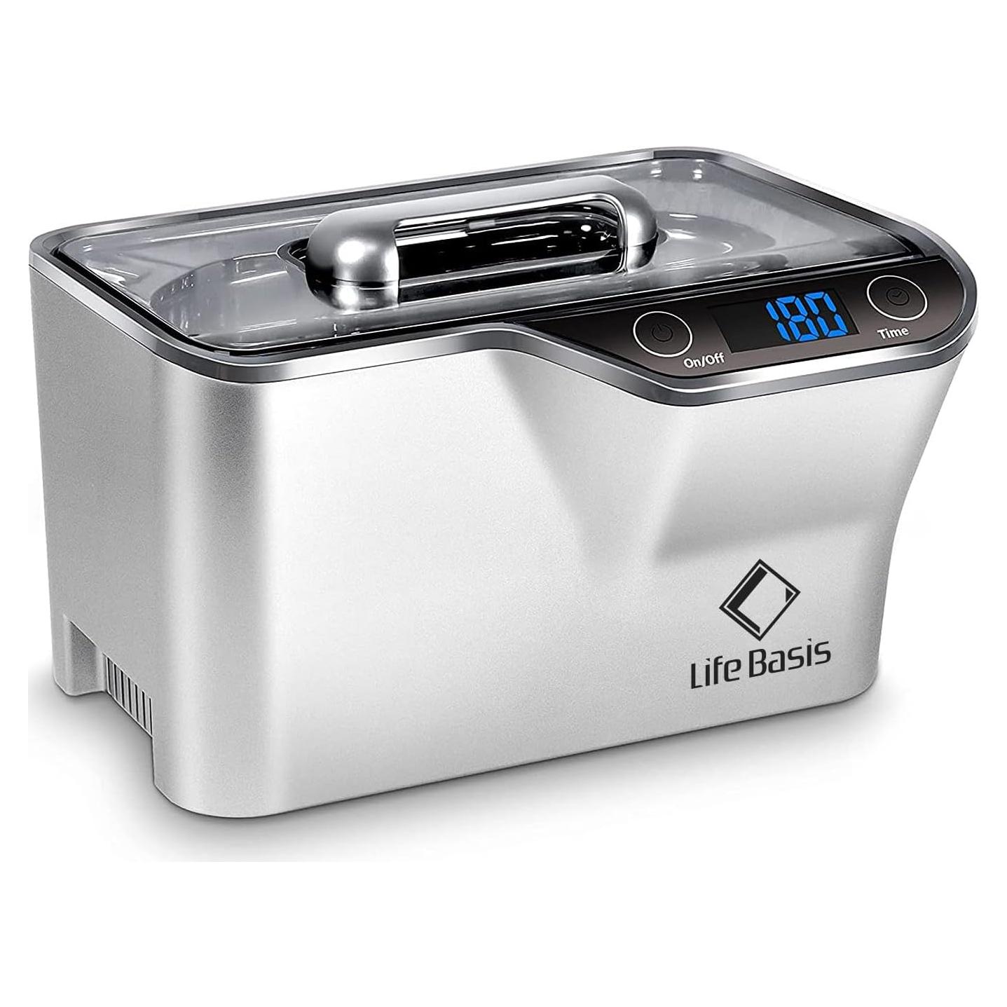 Limpiador Ultrasónico LifeBasis 600ml con Pantalla Digital