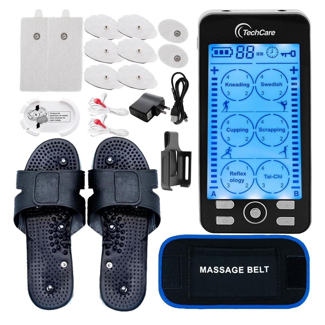 Masajeador TechCare Plus 24 Modos + Cinturón y Zapatos