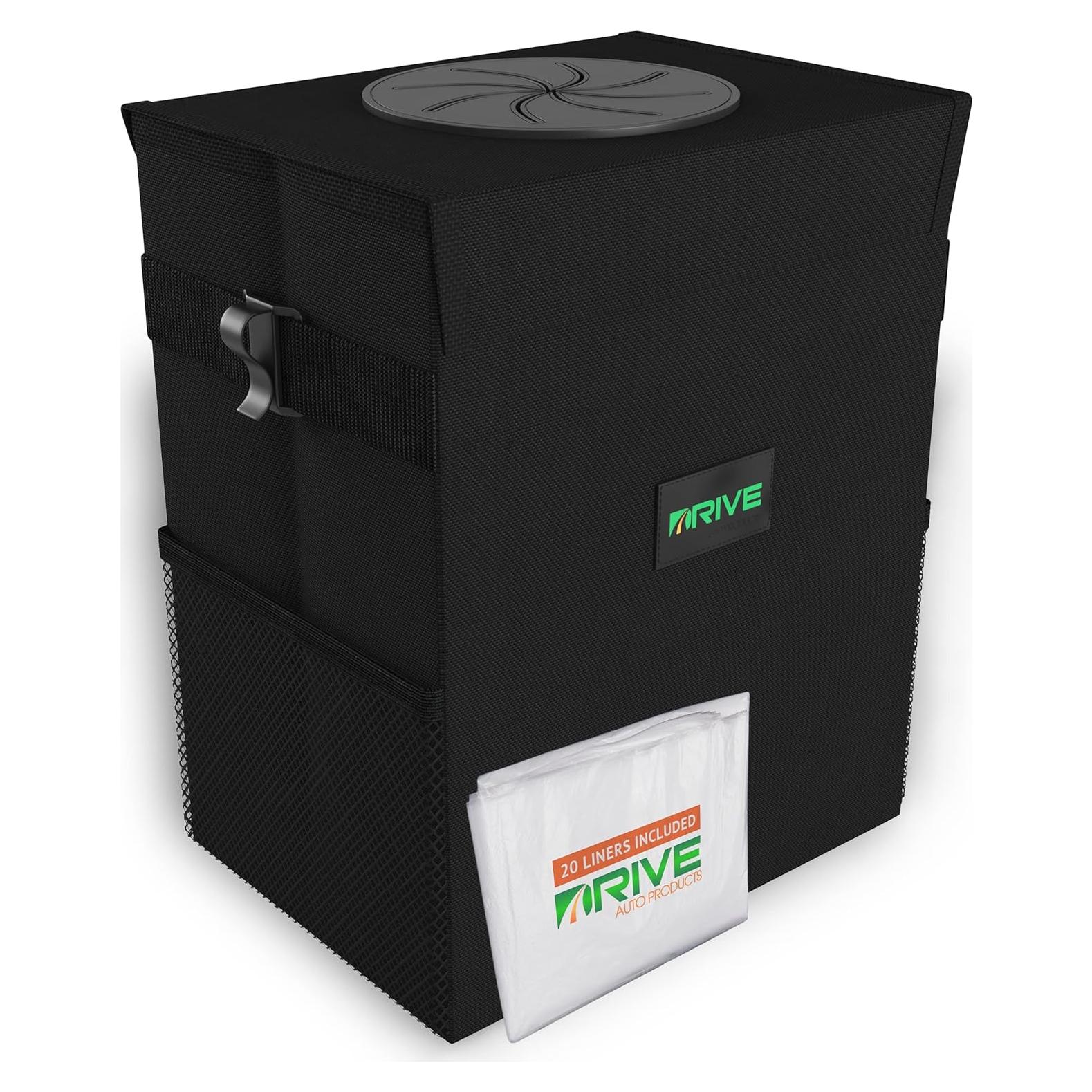 Basurero de Coche Plegable Drive Auto - A Prueba de Fugas, Negro