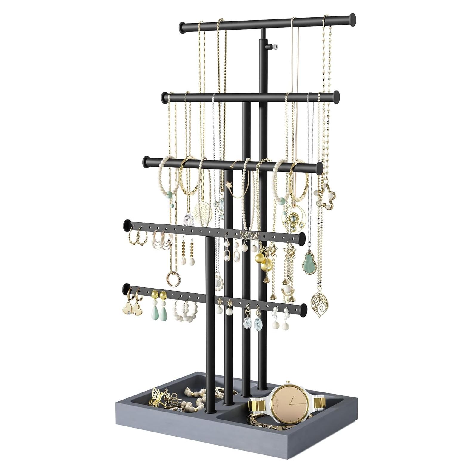 Organizador de Joyería Love-KANKEI 5 Niveles Ajustable Madera