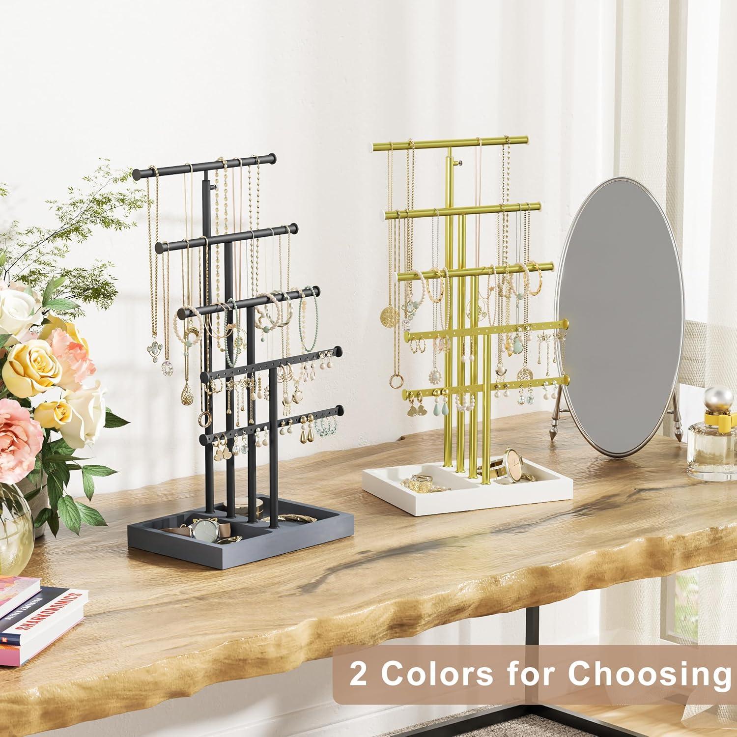 Organizador de Joyería Love-KANKEI 5 Niveles Ajustable Madera