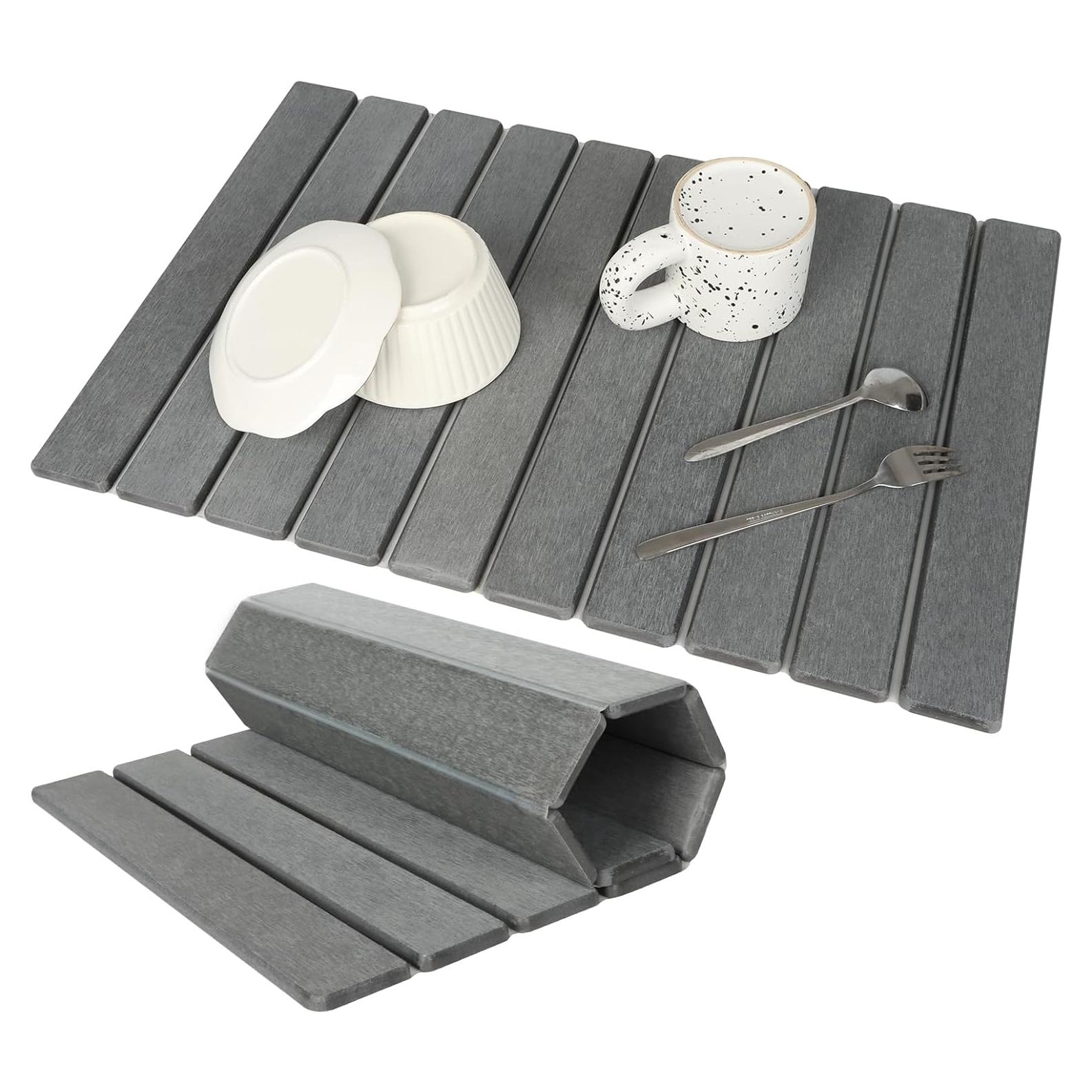 Alfombrilla de Secado de Piedra Diatomácea Bunmery 59x39 cm Gris