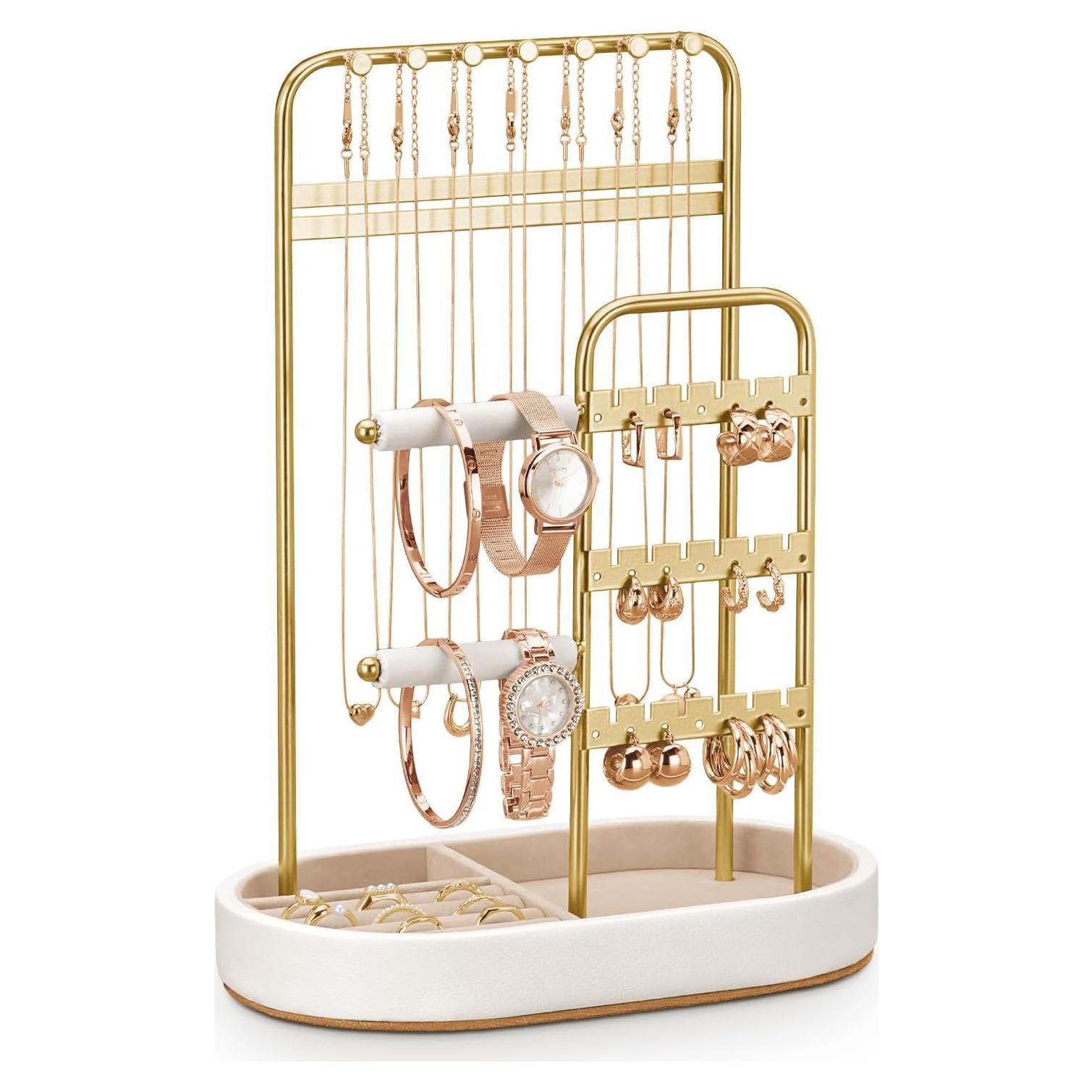 Organizador de Joyería ChuStory Dorado con Terciopelo 31.5 cm