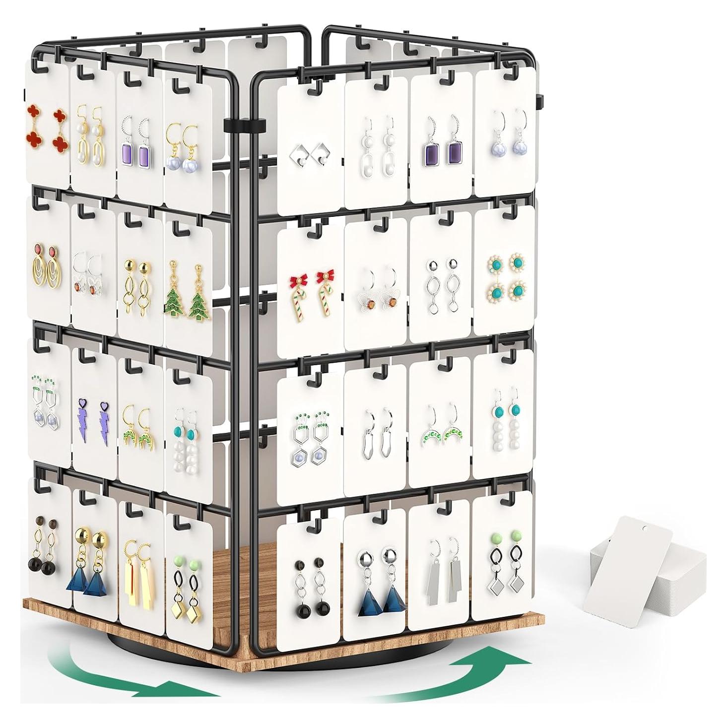 Soporte de Joyería Rotatorio KEIMIXJIA 4 Niveles 64 Ganchos