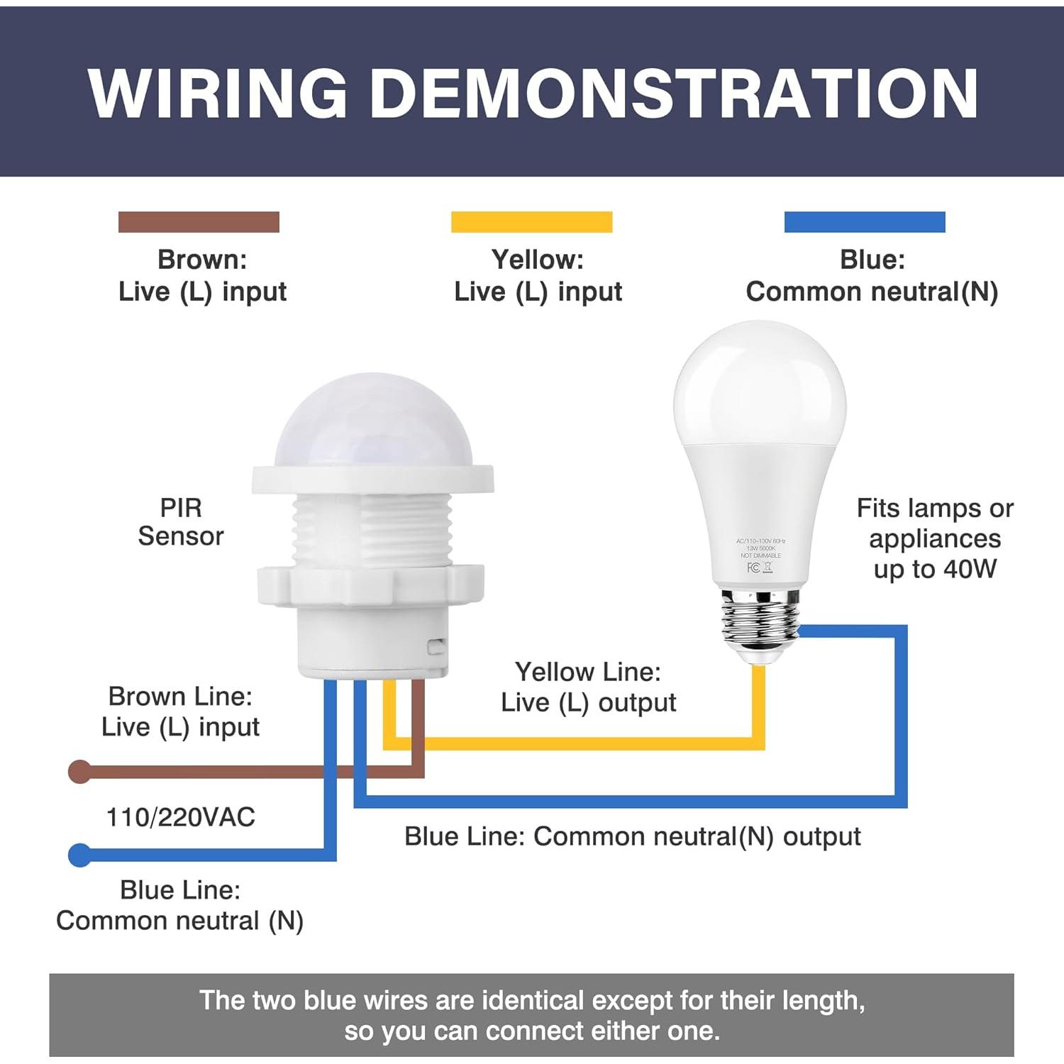 Interruptores de Luz con Sensor de Movimiento Qtcial - Paquete de 3