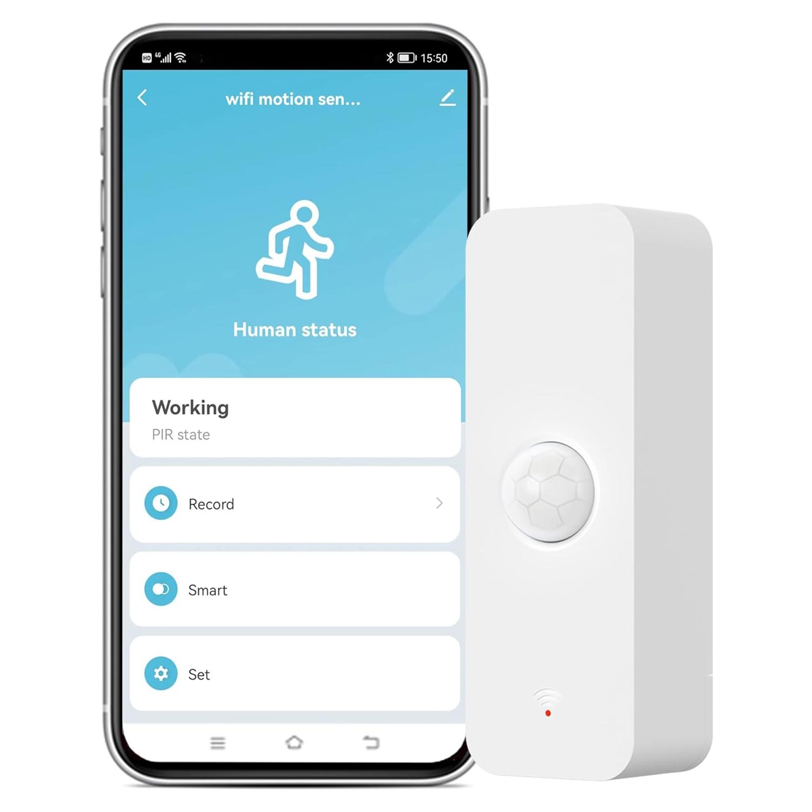 Sensor de Movimiento PIR WiFi Gaoducash TH05 Inalámbrico