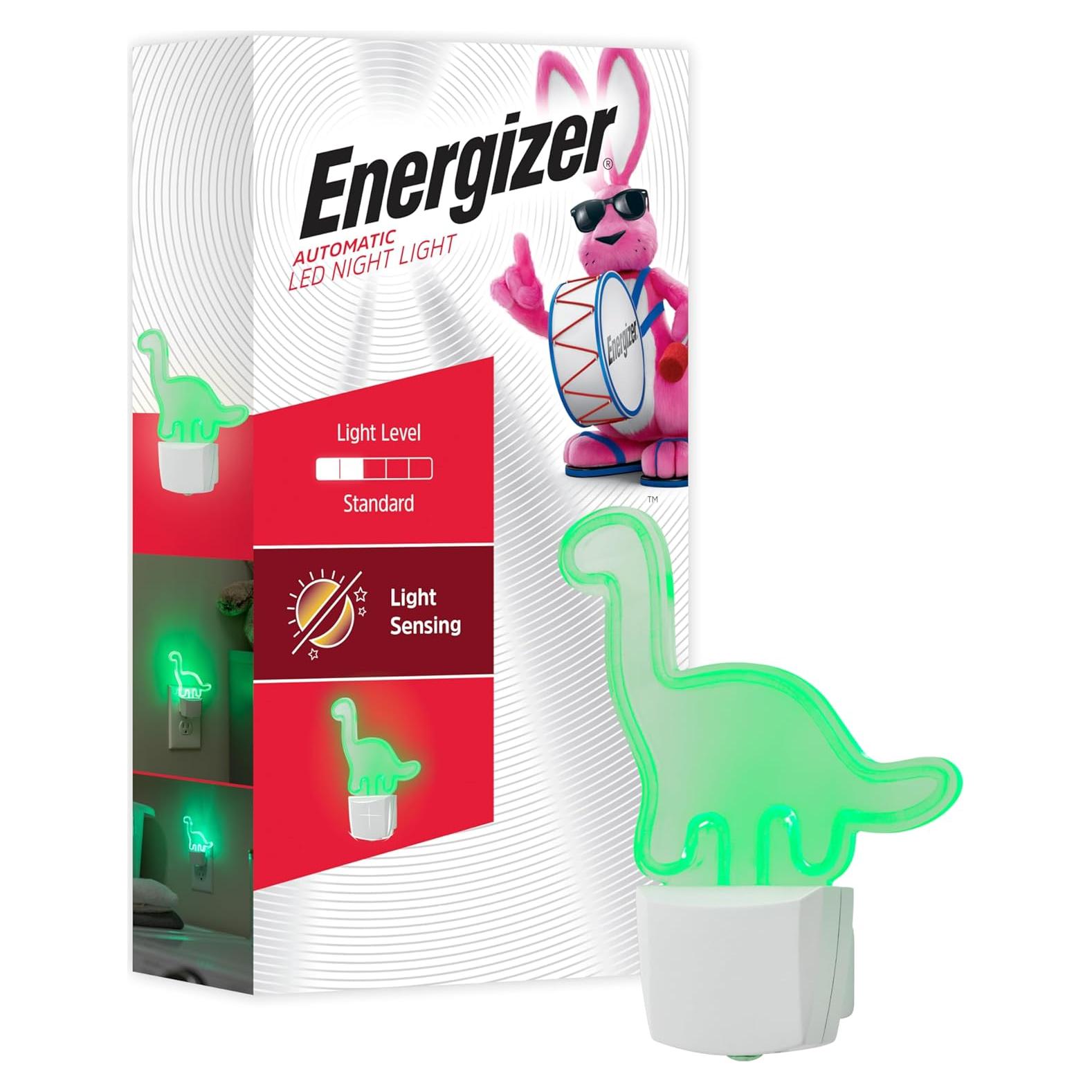 Luz Nocturna LED Dinosaurio Energizer Verde 14 cm Automática