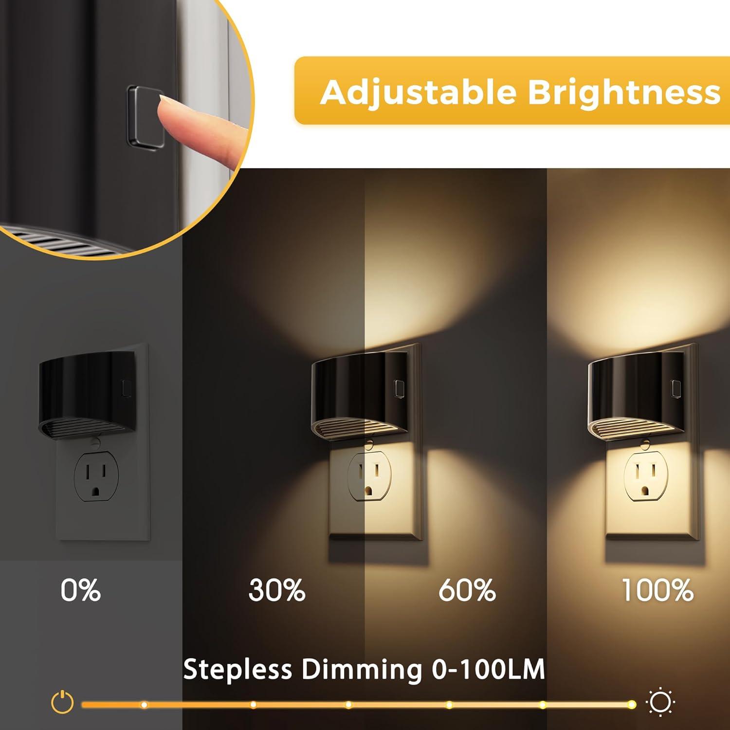 L LOHAS LED Luces Nocturnas Enchufables 2 Paquete 3000K