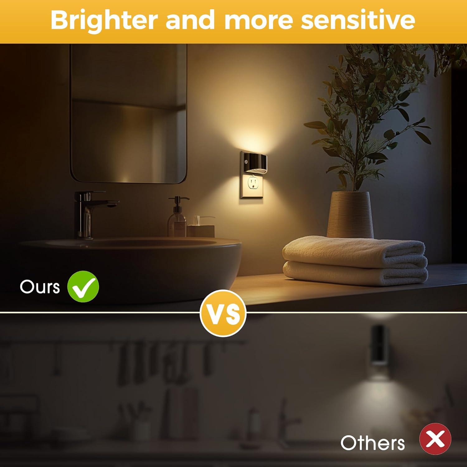 L LOHAS LED Luces Nocturnas Enchufables 2 Paquete 3000K