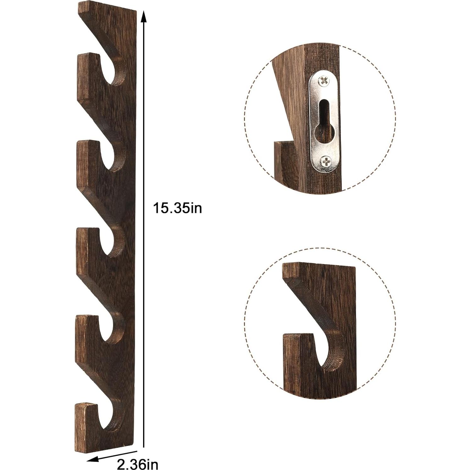Perchero de Pared de Madera Bessny para Gorras - 2 Piezas