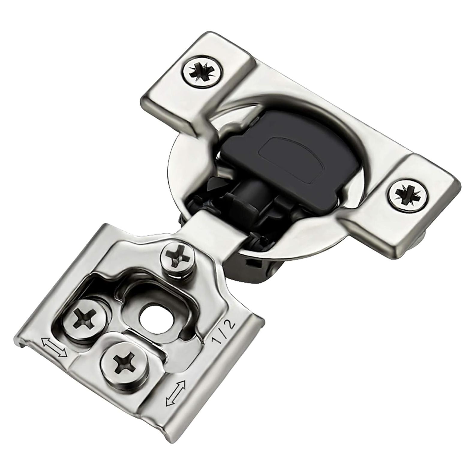 Bisagras de Cierre Suave Ravinte 60 Piezas 1/2" Niquel Satinado