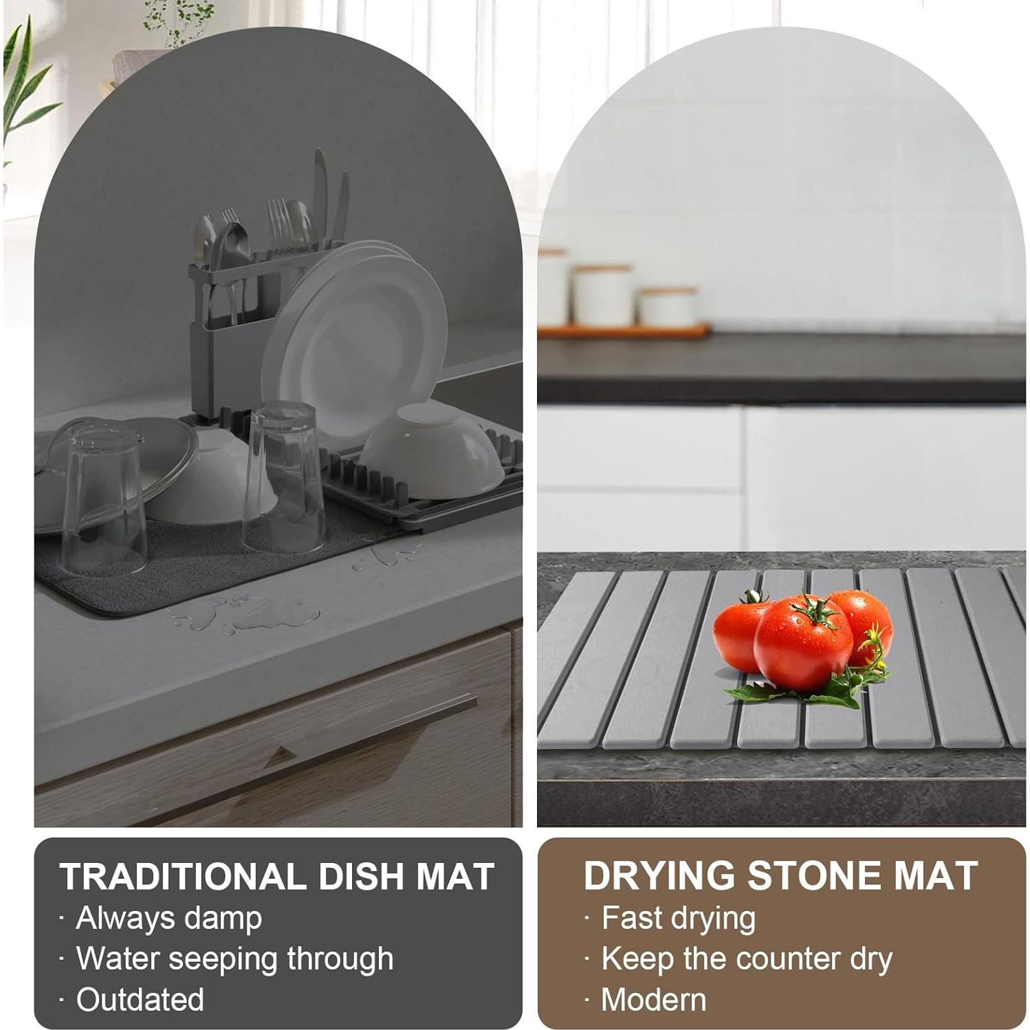 Alfombrilla de Secado Dazzlion 61x41 cm de Tierra Diatomácea