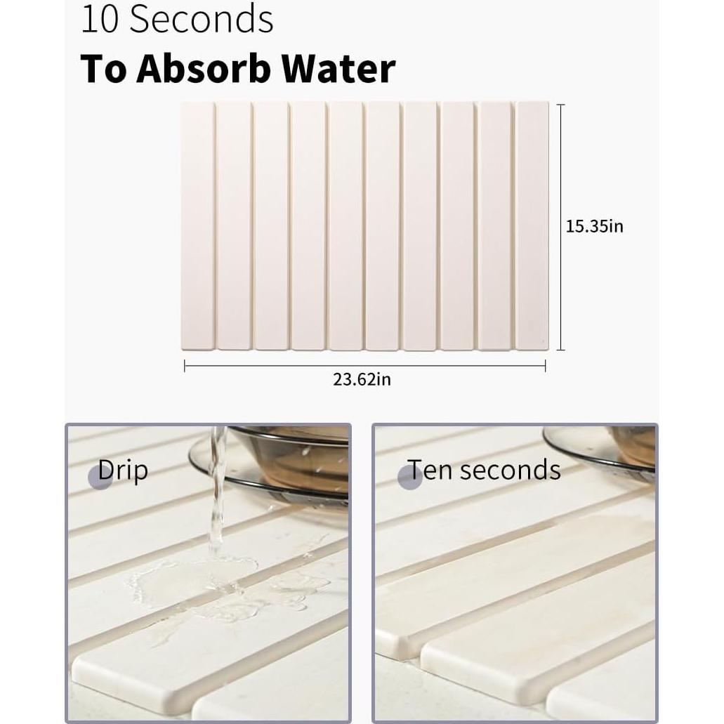 Alfombrilla de Secado de Piedra Sourcefge 61x40 cm Absorbente