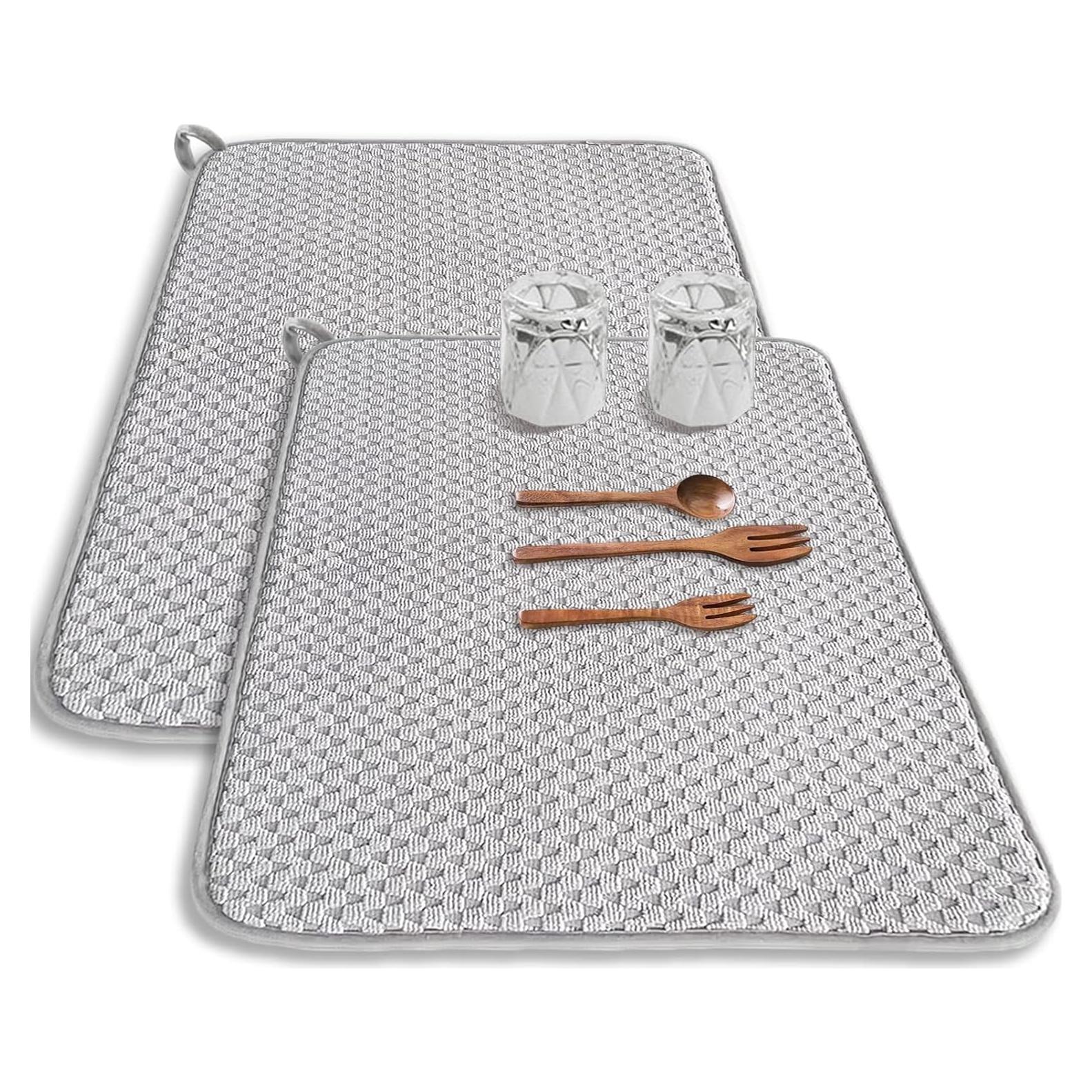 Paquete de 2 Tapetes de Secado de Microfibra 61x43 cm Meirrnyyu