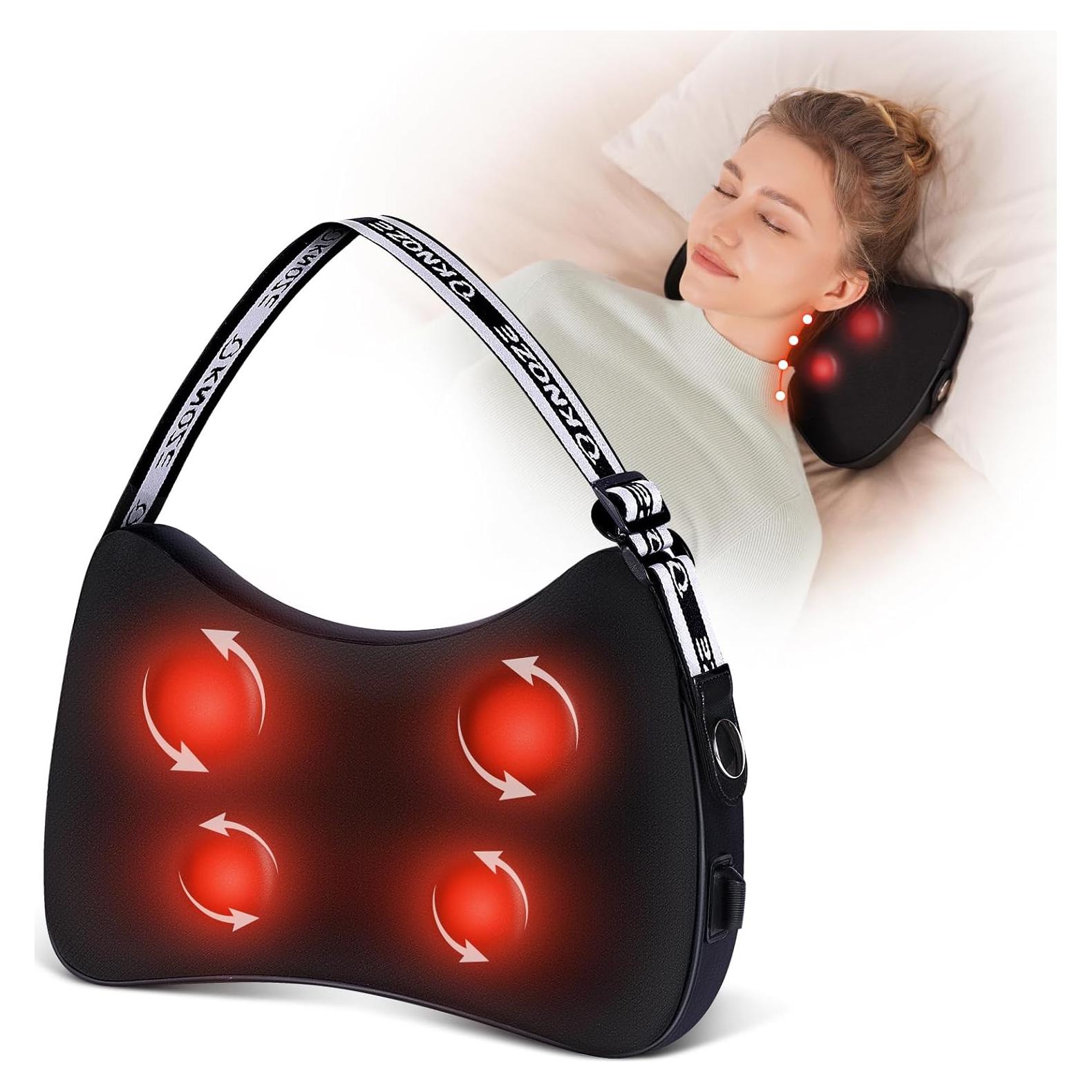 Masajeador de Espalda KNQZE con Calor 4D, Alivio Dolor Tejido Profundo