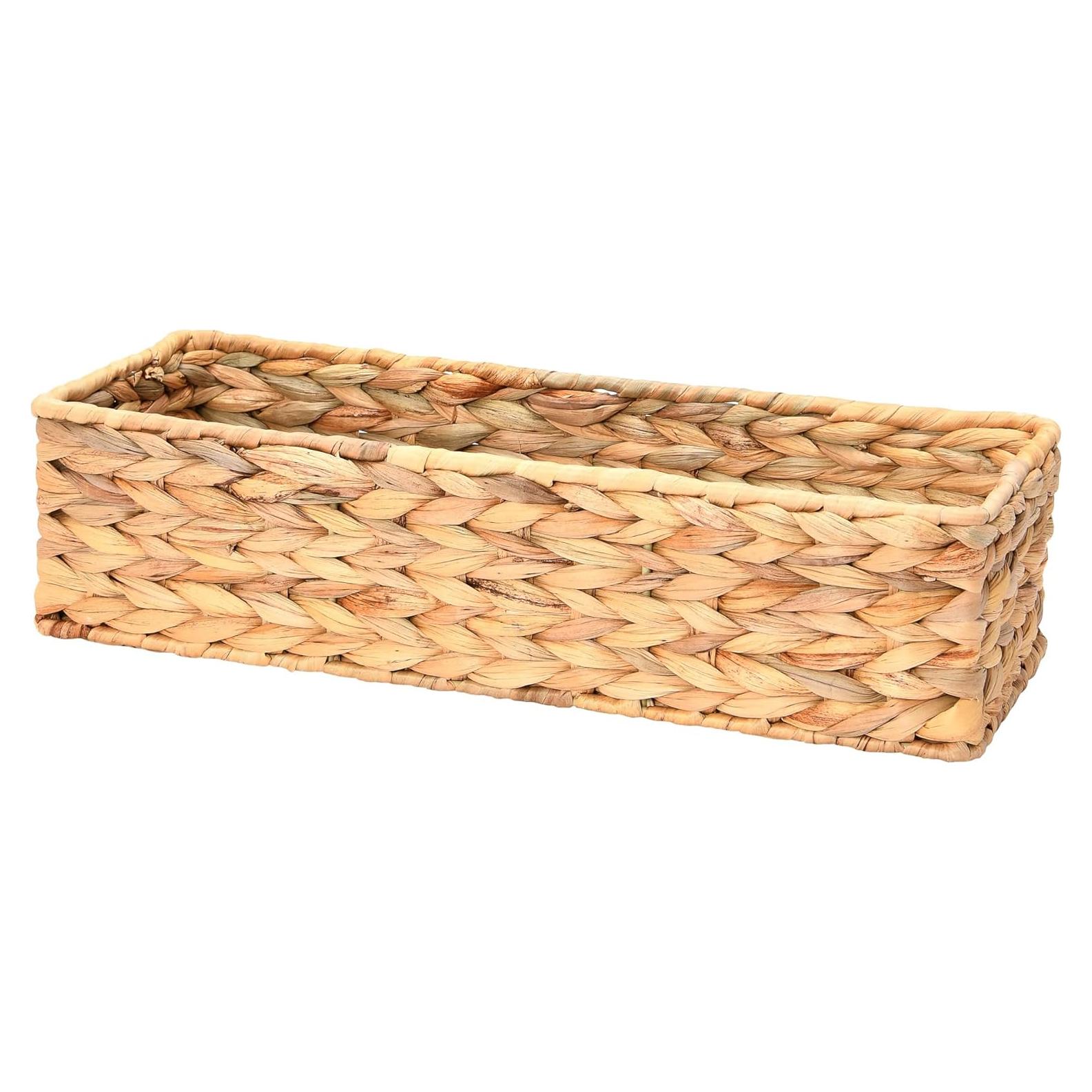 Cesta de Almacenamiento Rectangular Natural Household Essentials