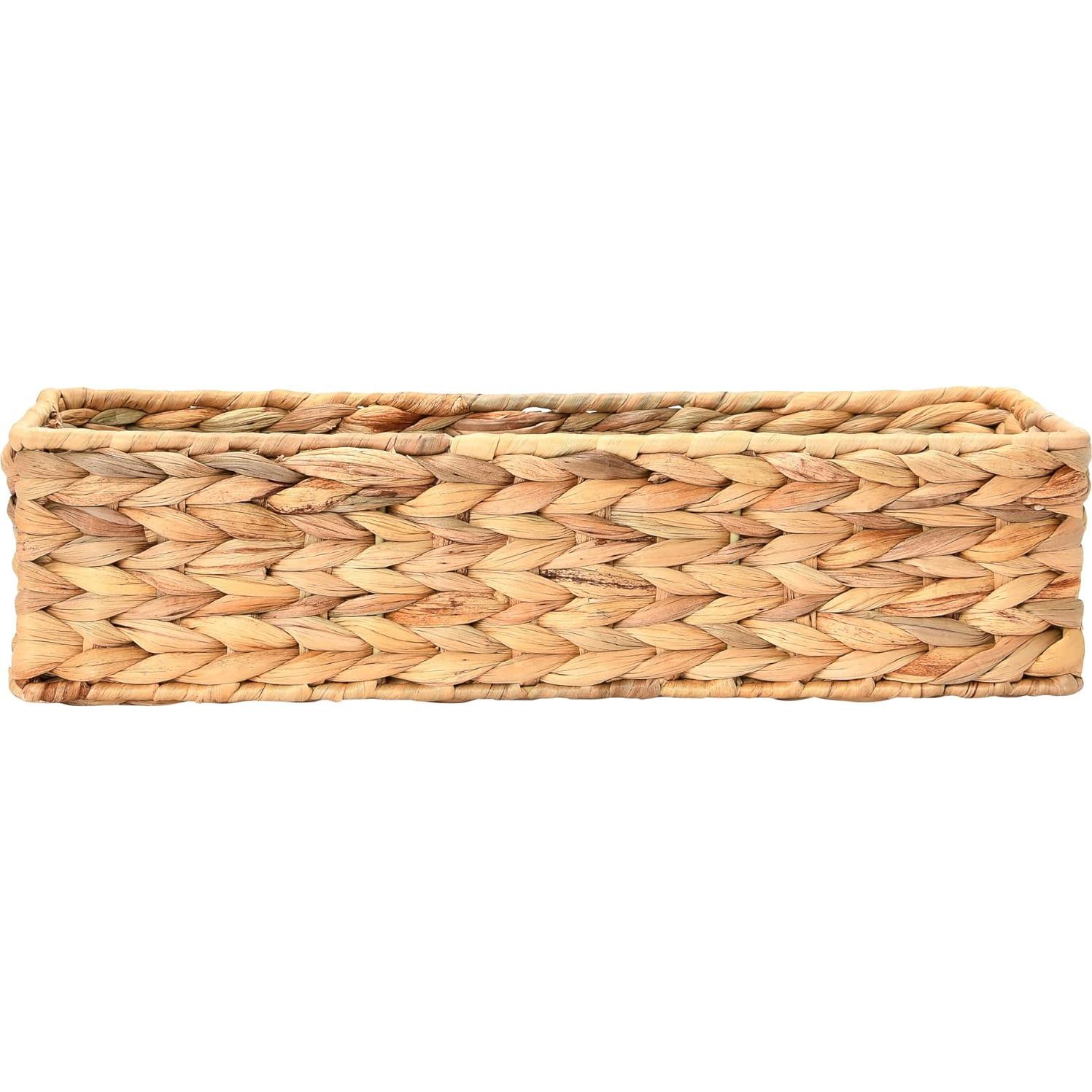Cesta de Almacenamiento Rectangular Natural Household Essentials