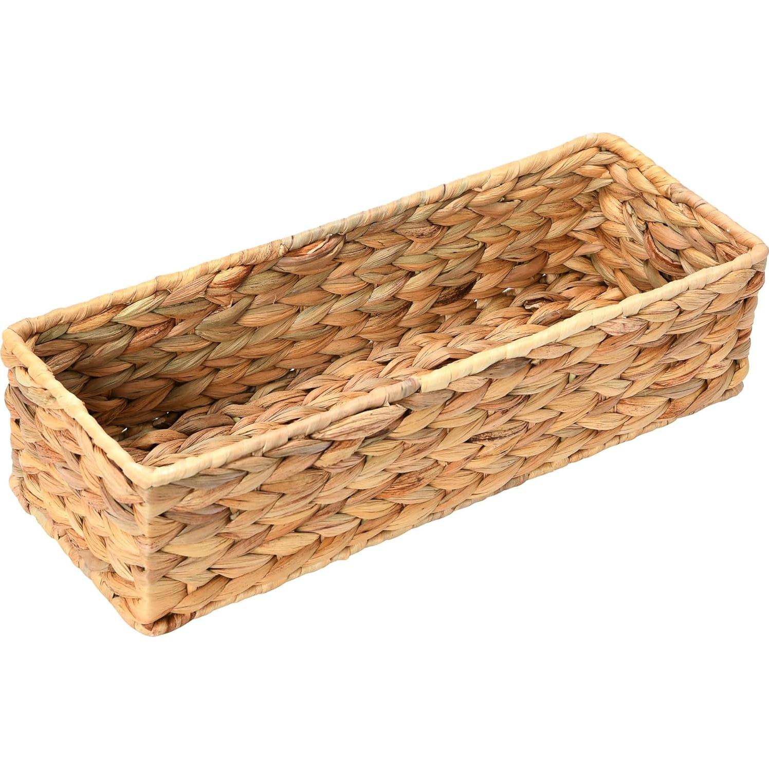 Cesta de Almacenamiento Rectangular Natural Household Essentials