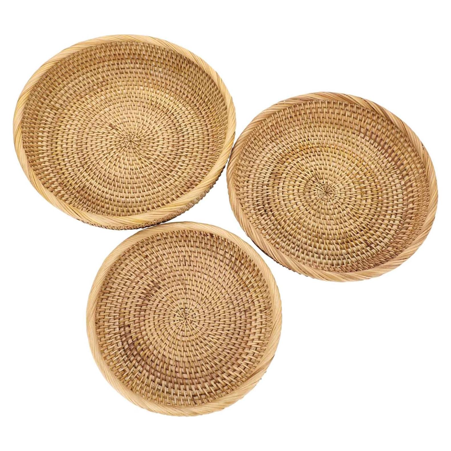 Conjunto de 3 Cestas de Ratan Hipiwe - Almacenamiento Natural