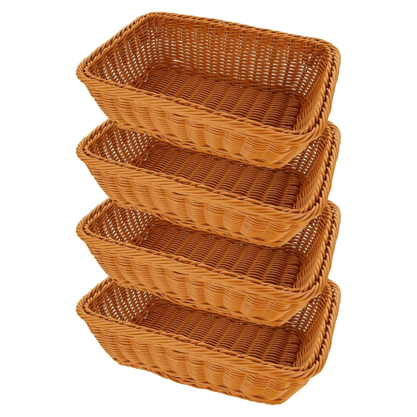 Paquete de 4 Cestas de Almacenamiento DIRBUY 30x20x10 cm