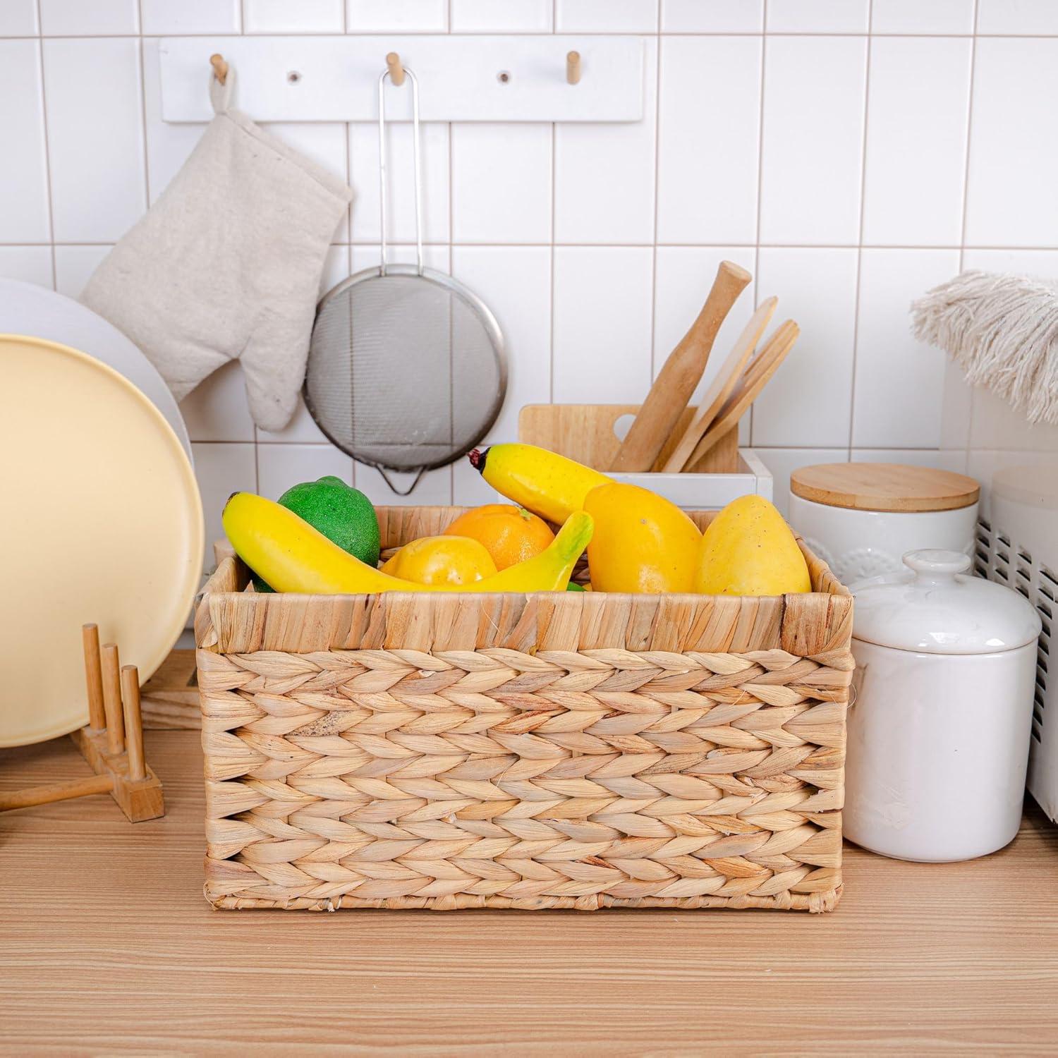 Cestas de Almacenamiento M4DECOR de Jacinto de Agua - 3 Piezas