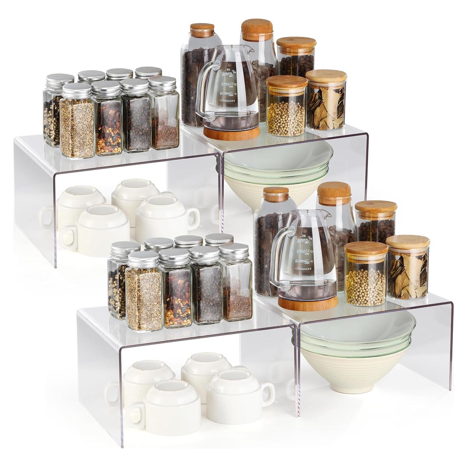 Estante Organizador de Gabinete Hampsele Acrílico 4 PCS