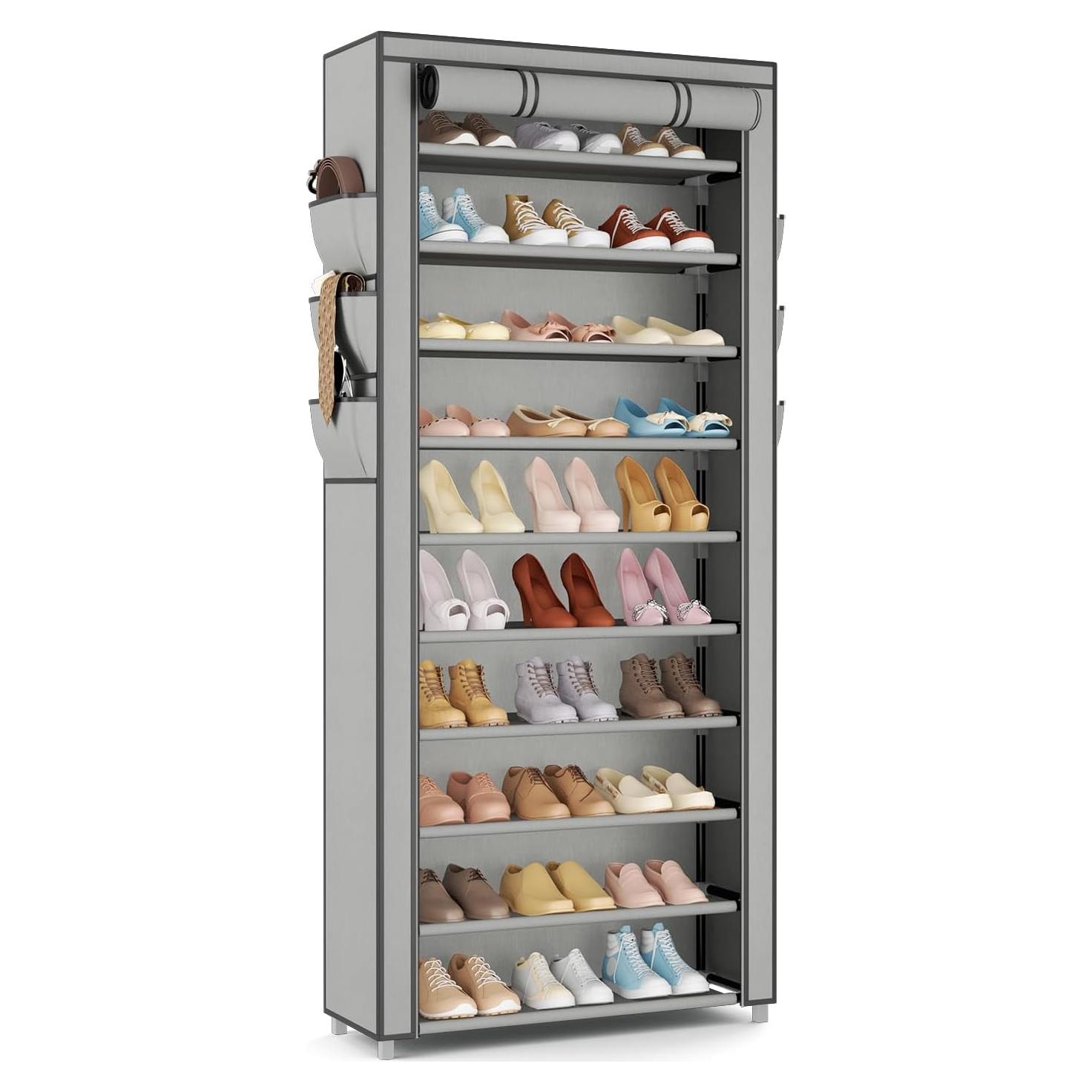 Organizador de Zapatos Vertical VTRIN 10 Niveles Gris
