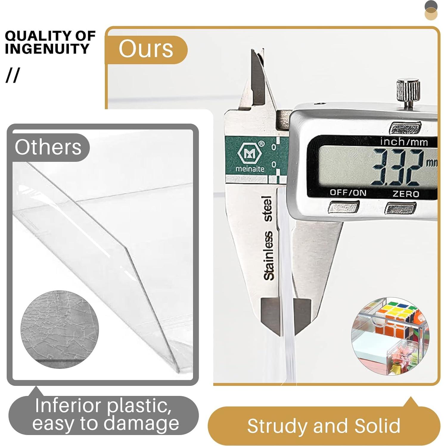 Organizador de Maquillaje Caktraie 16 Cajones Acrílico Transparente