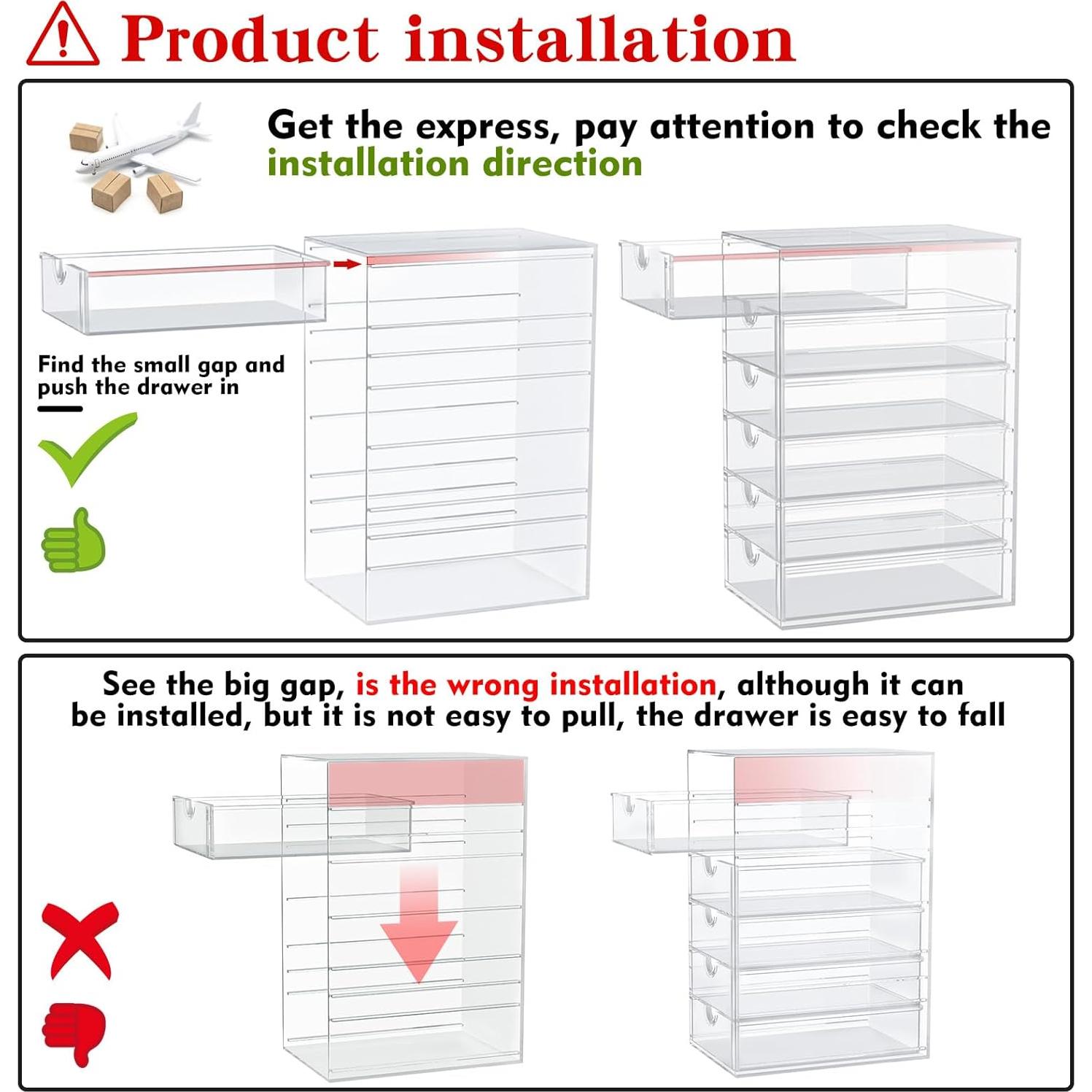 Organizador de Maquillaje Caktraie 16 Cajones Acrílico Transparente
