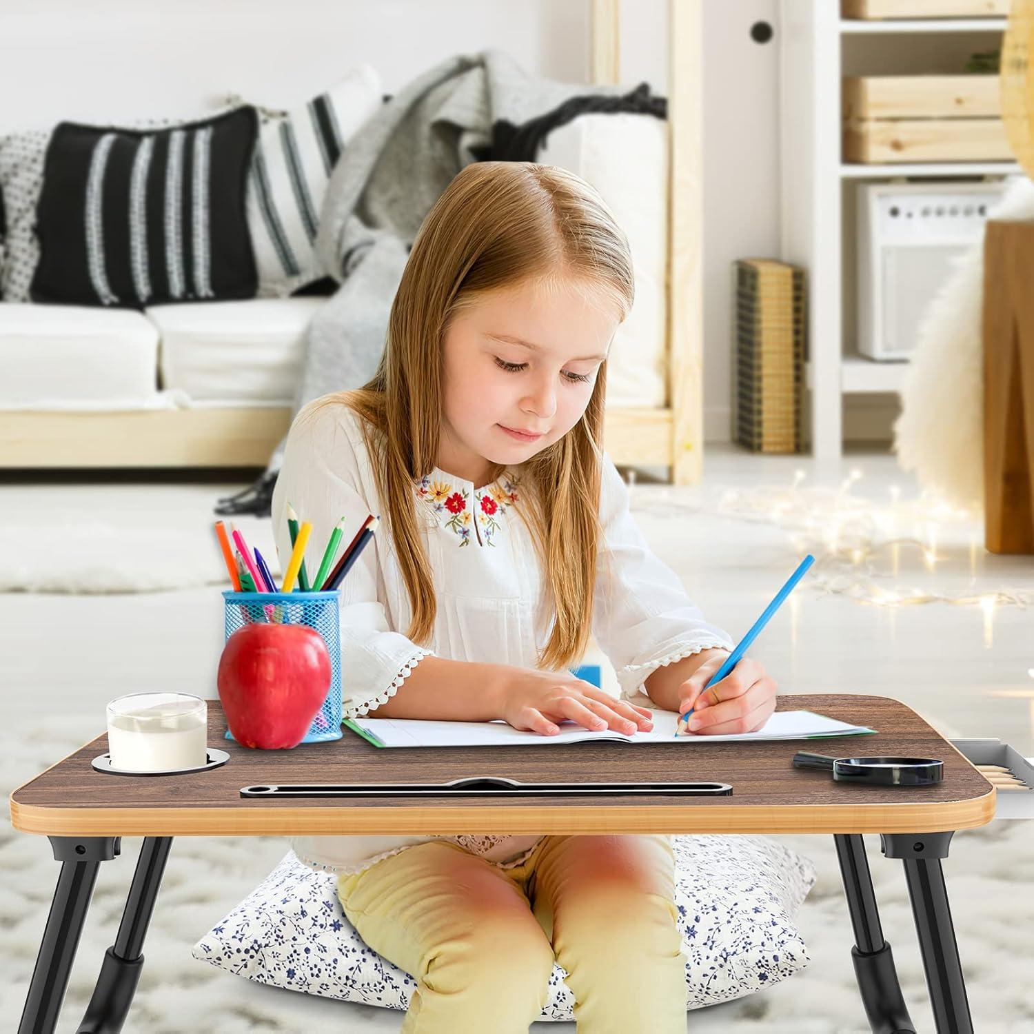 Mesa de Cama Plegable Zapuno para Laptop 60x40cm Beige