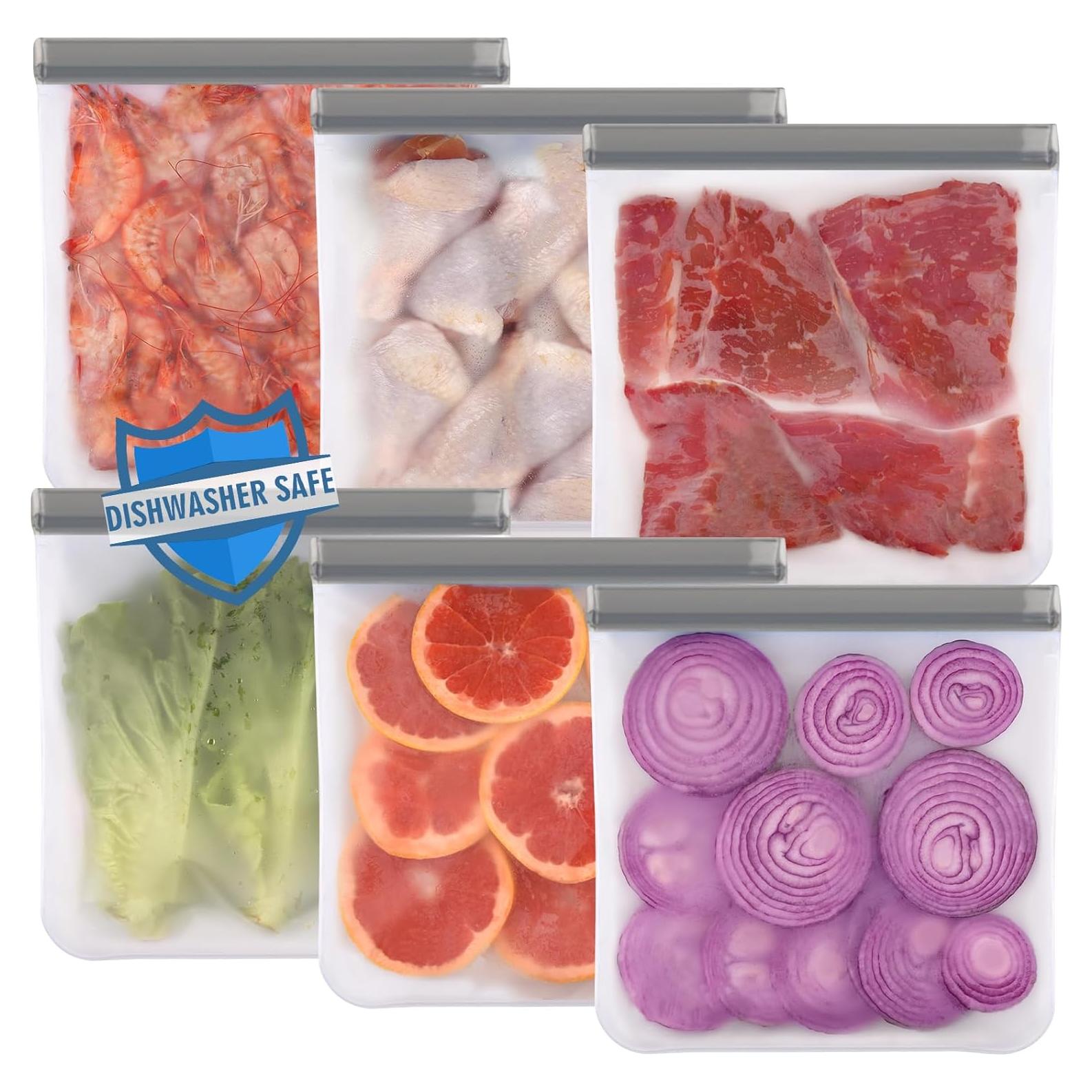 Bolsas Reutilizables de Congelador Lerine 6 Unidades 3.78L