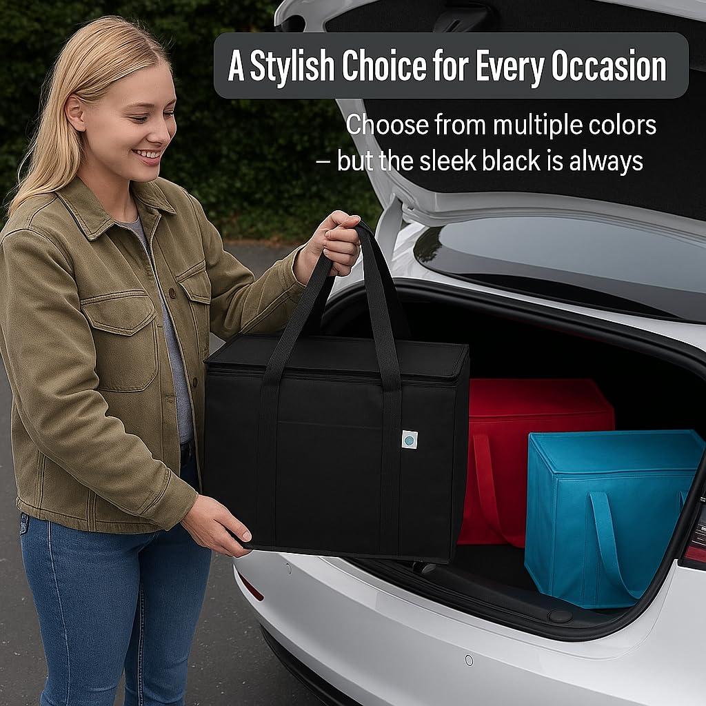 Bolsas de Compras Aisladas Musbus XL - 2 Pack Negro