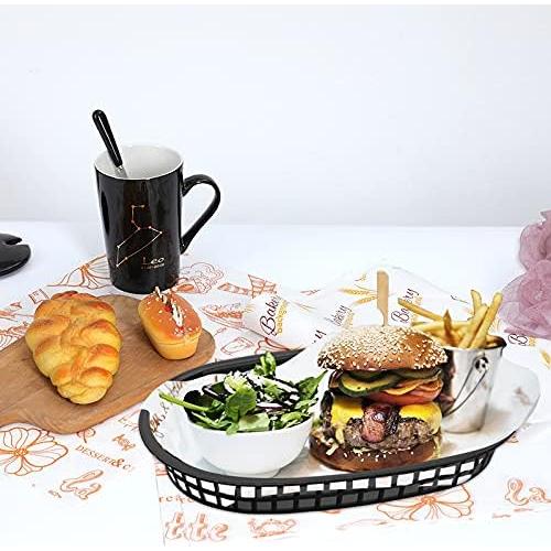 Cestas de Comida Rápida Cedilis 40 Piezas 26.7x17.8cm Plástico Negro