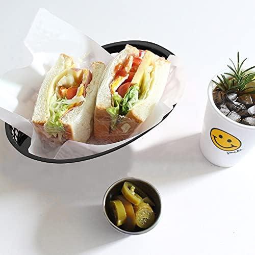 Cestas de Comida Rápida Cedilis 40 Piezas 26.7x17.8cm Plástico Negro