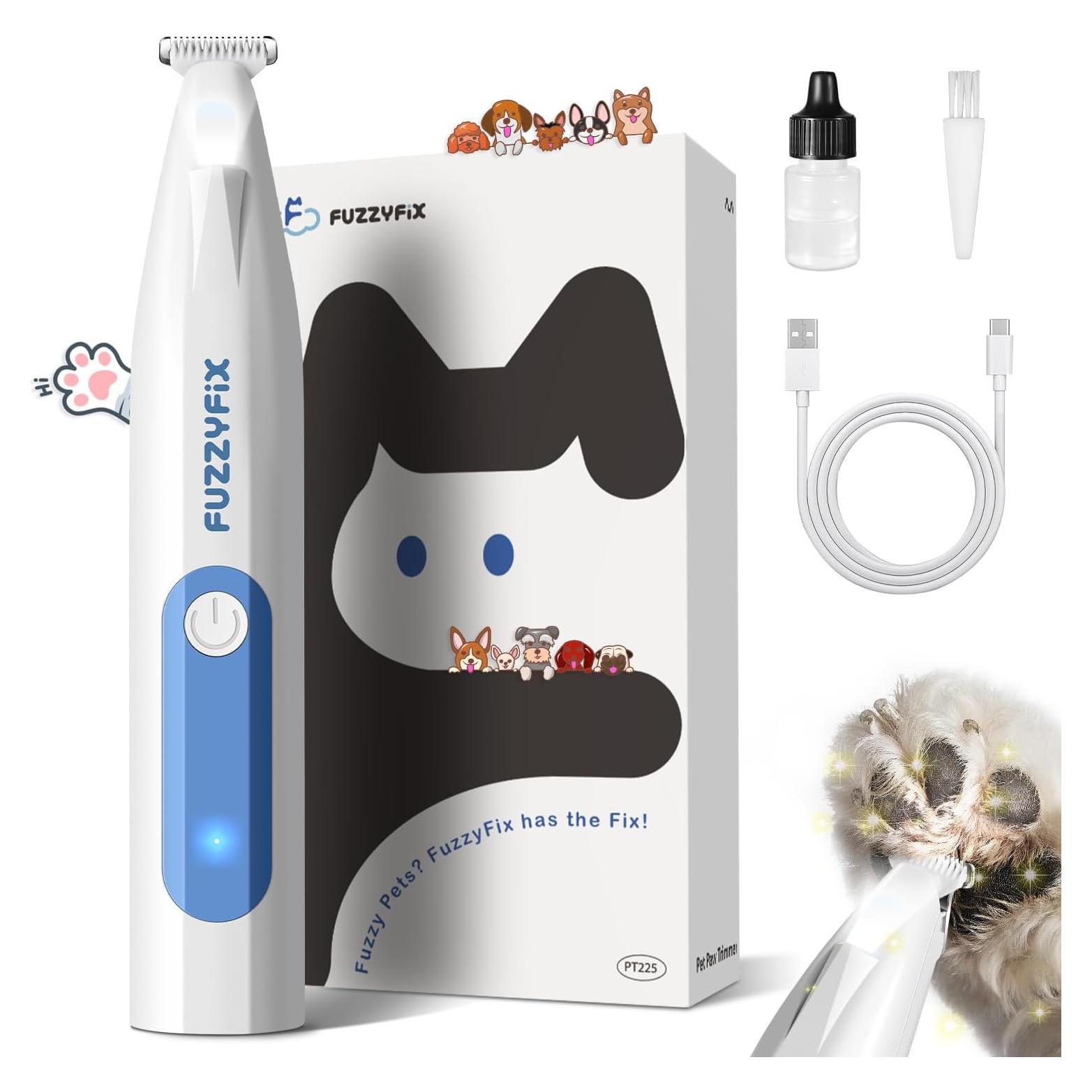Recortadora de patas de perro FuzzyFix PT225UX con luz LED
