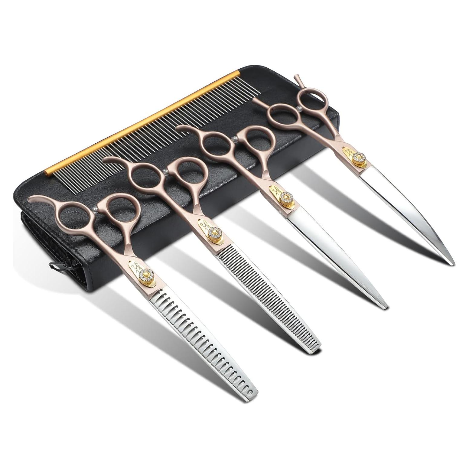 Kit de Tijeras para Perros JASON 6 en 1 Acero Inoxidable 19 cm