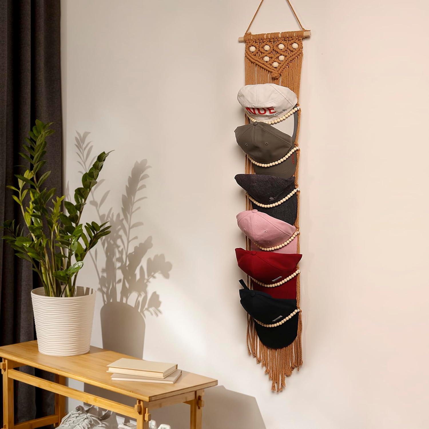 Soporte para Gorras Jontell de Macramé Boho - 1 Unidad Marrón