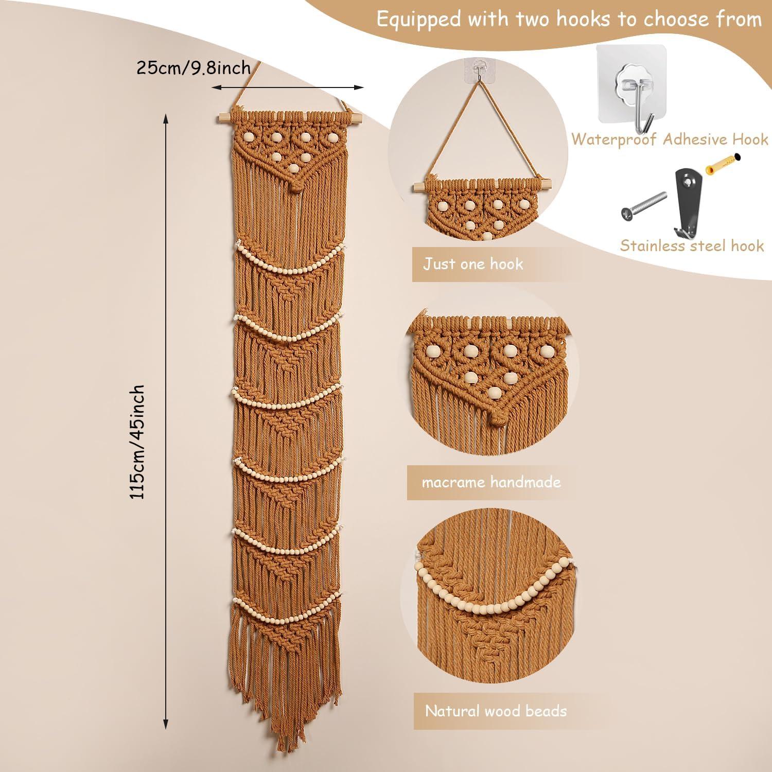 Soporte para Gorras Jontell de Macramé Boho - 1 Unidad Marrón