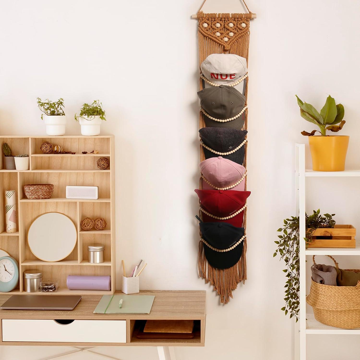 Soporte para Gorras Jontell de Macramé Boho - 1 Unidad Marrón