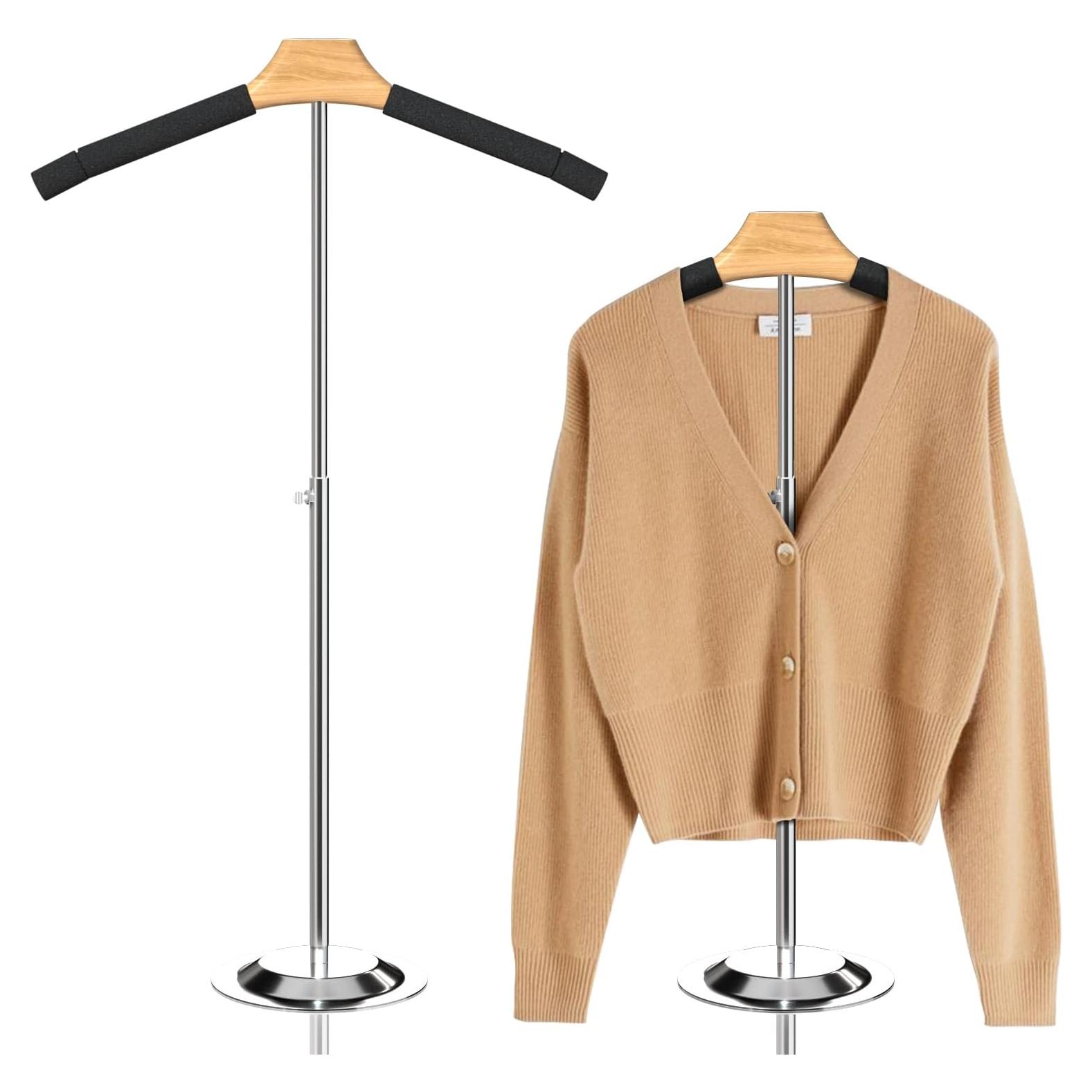 Soporte de Camisetas Ajustable Hanvate 46.5-79 cm Metal Negro