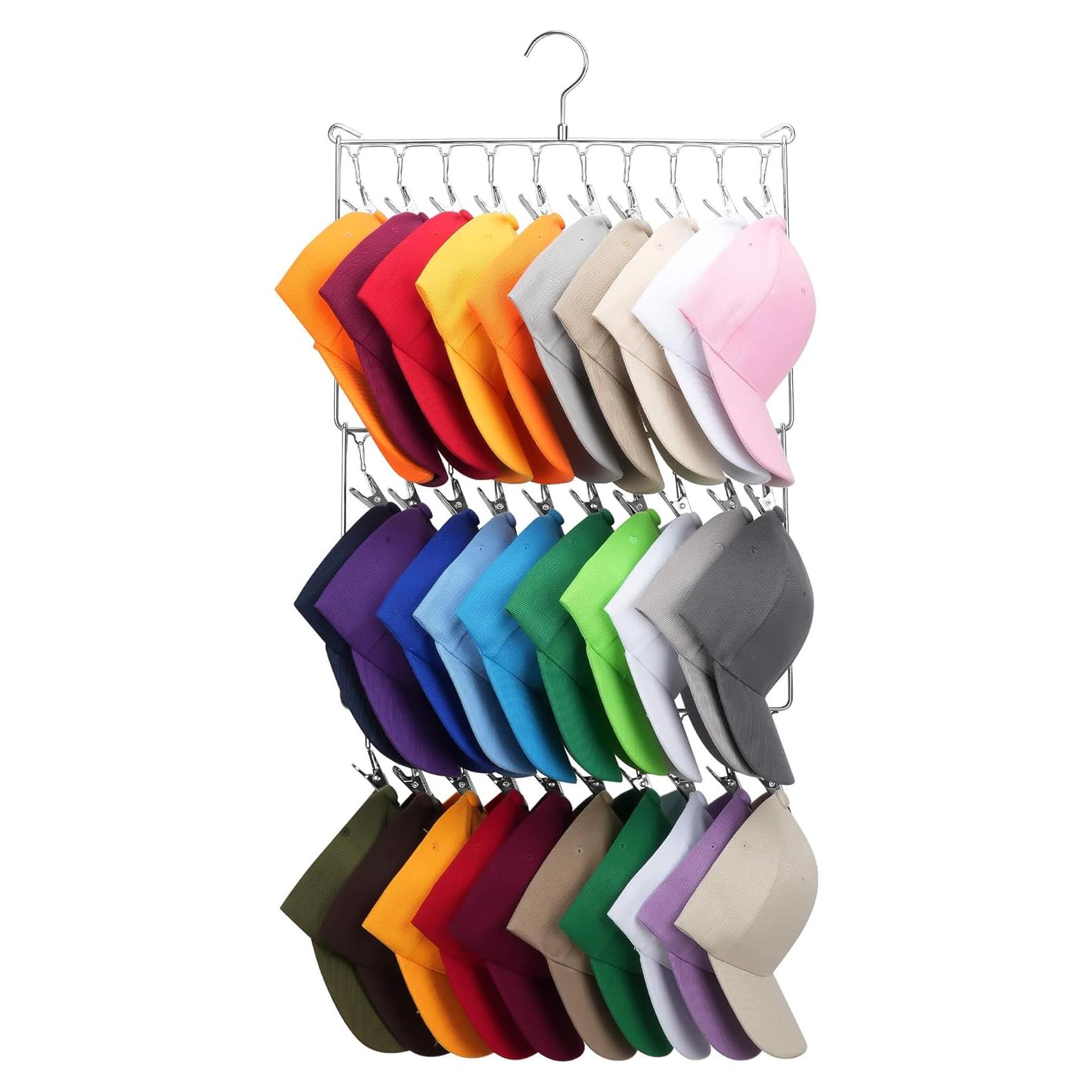 Soporte para Sombreros ZEDODIER, Organizador Plateado 30 Ganchos