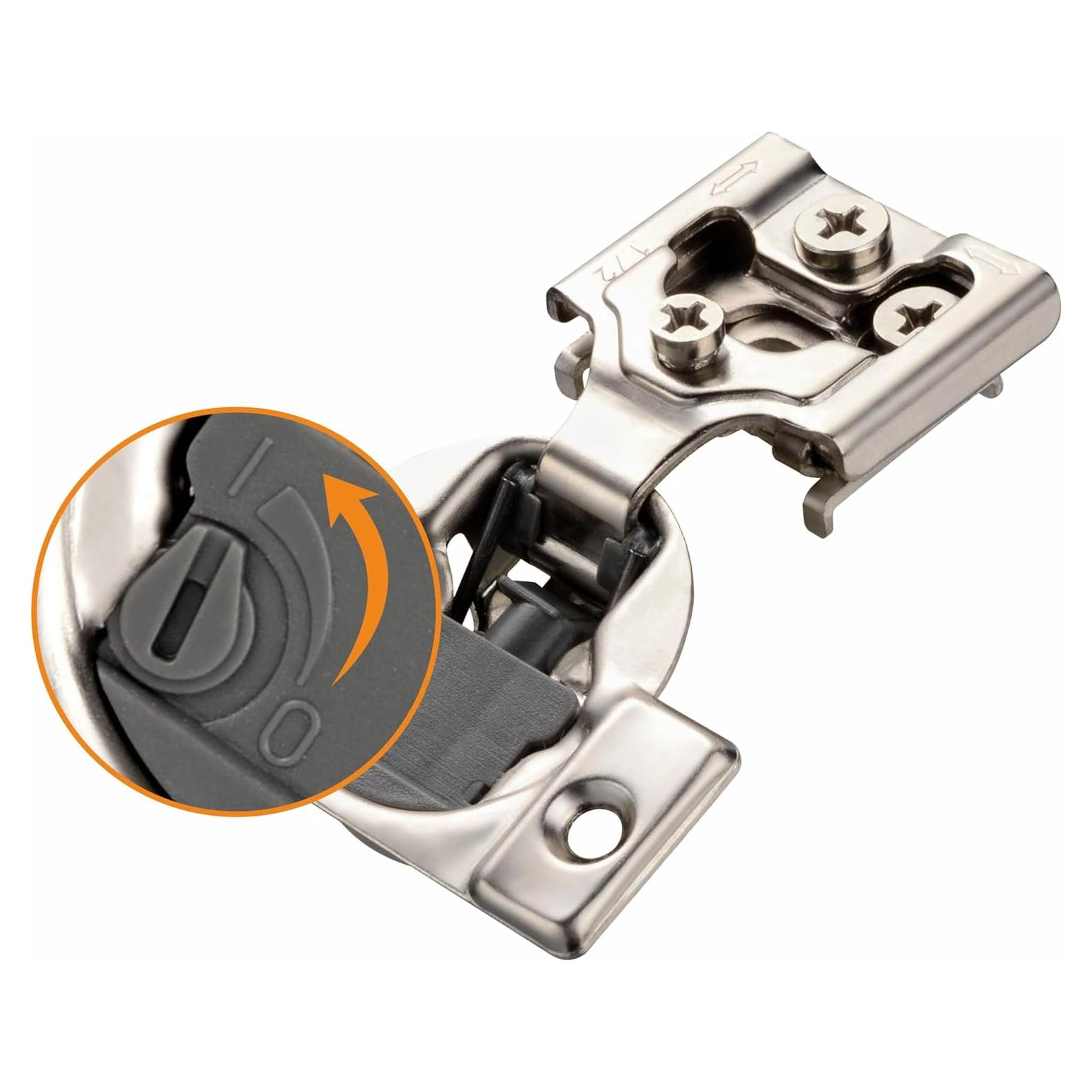 Paquete de 50 bisagras STIANC 4D 1/2" superposición cierre suave