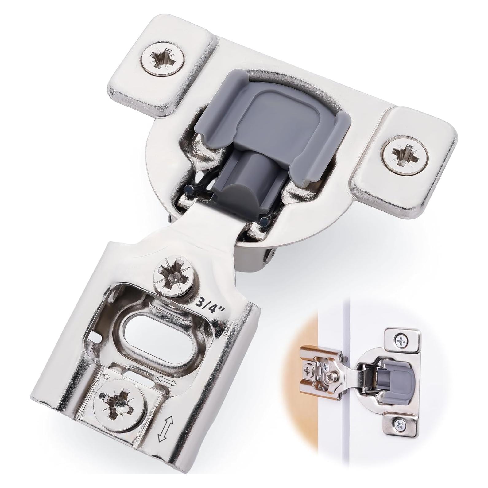 Bisagras de Cierre Suave DecoBasics 50 Unidades 3/4" Acero Inoxidable