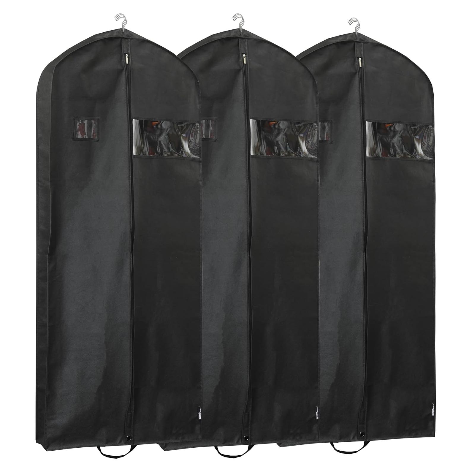Bolsa de Viaje para Prendas Simple Houseware 152 cm Negra - 3 Pzas